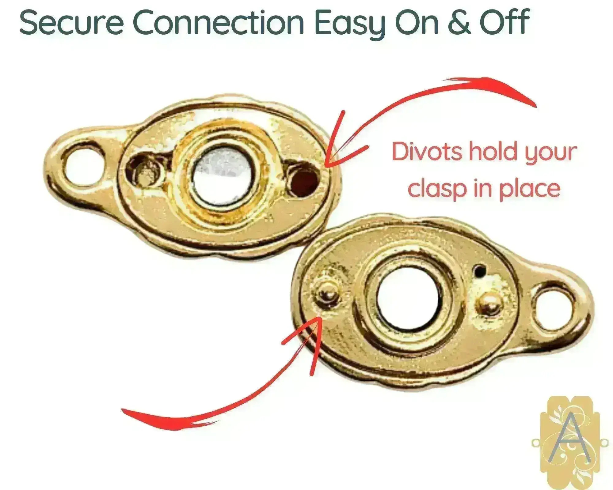 Claspgarten Oval Shell, 1-Strand Magnetic Clasp - Image 3