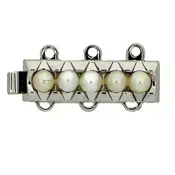 Claspgarten Pearly, 3-Strand Tube Clasp, 2 Finishes