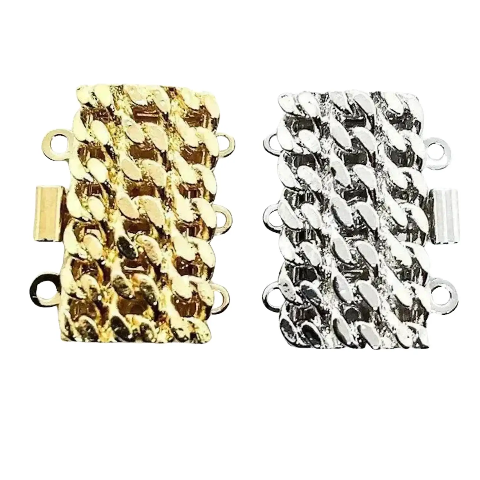 Claspgarten Trellis, Large 3-Strand Box Clasp, 2 Finishes