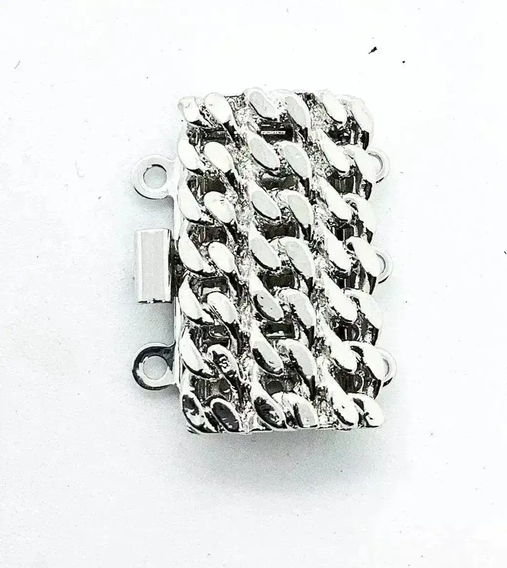 Claspgarten Trellis, Large 3-Strand Box Clasp, 2 Finishes - Image 3