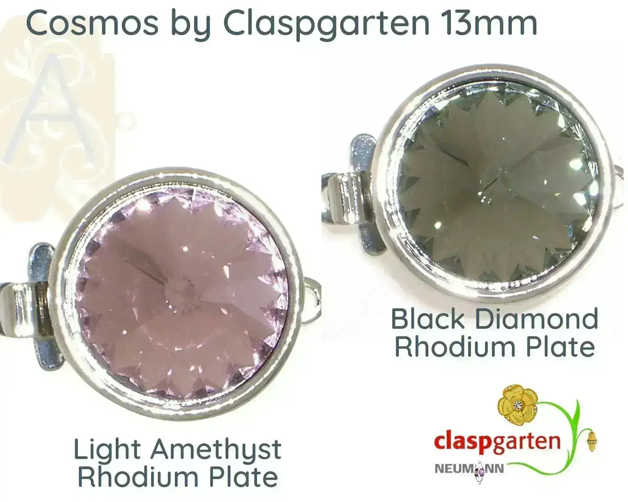 Claspgarten Cosmos, 1-Strand Box Clasp, 10 Colors - Image 6