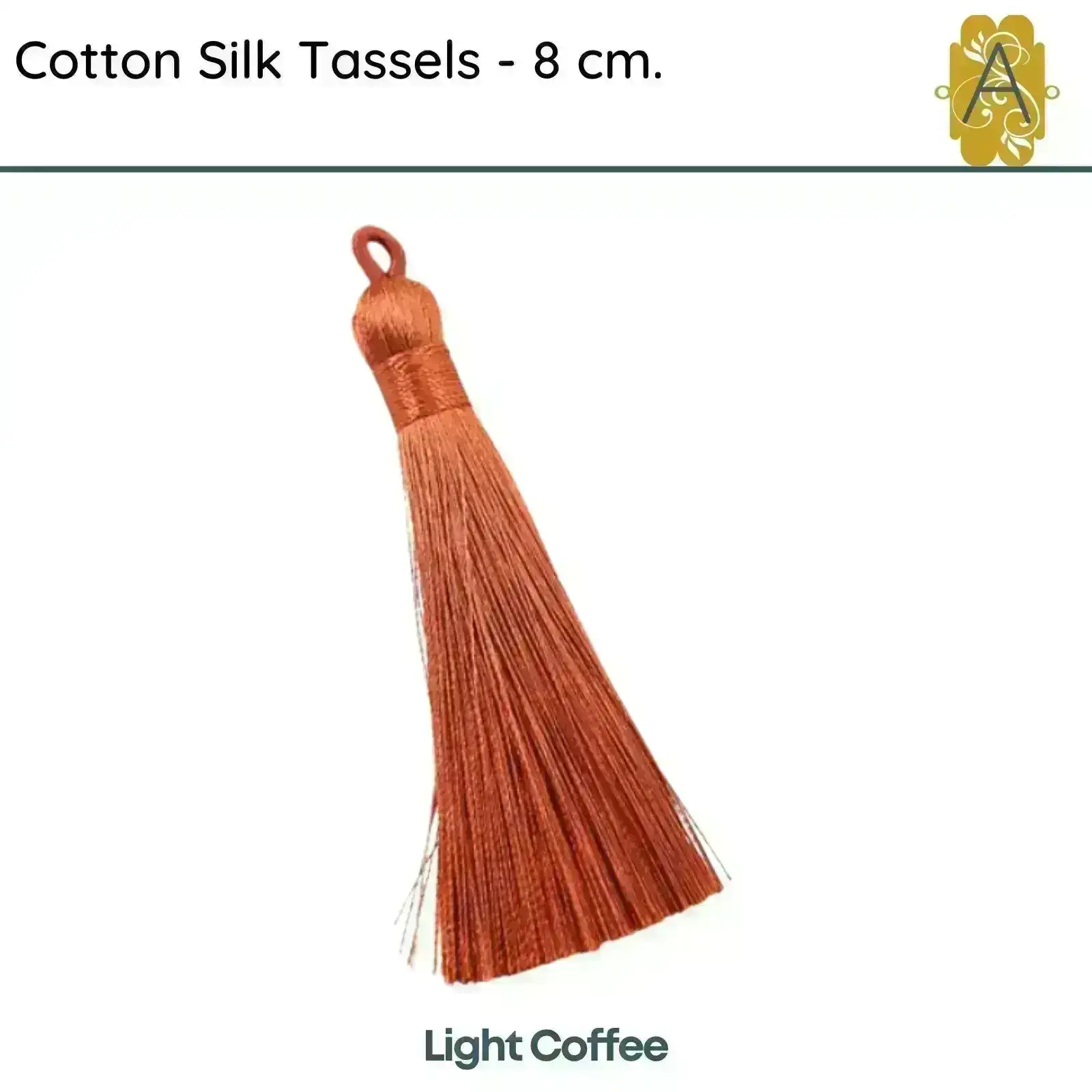 Cotton Silk Tassels - Golds 8 cm, 3 inches - 2 Pieces - Image 5