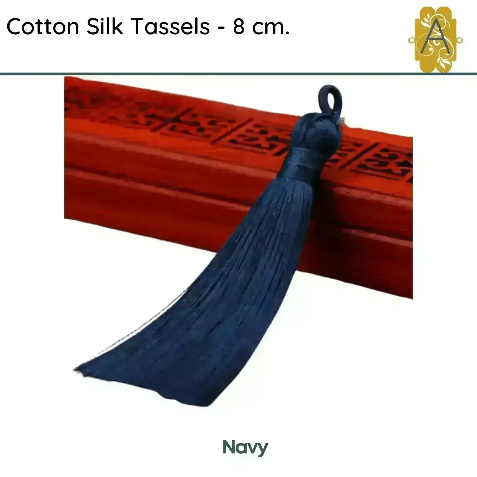 Cotton Silk Tassels- The Blues, 8 cm - Image 3