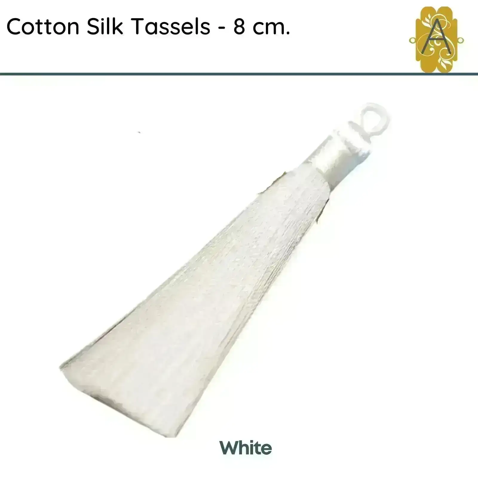 Cotton Silk Tassels- Neutrals - 2 Pieces - Image 2