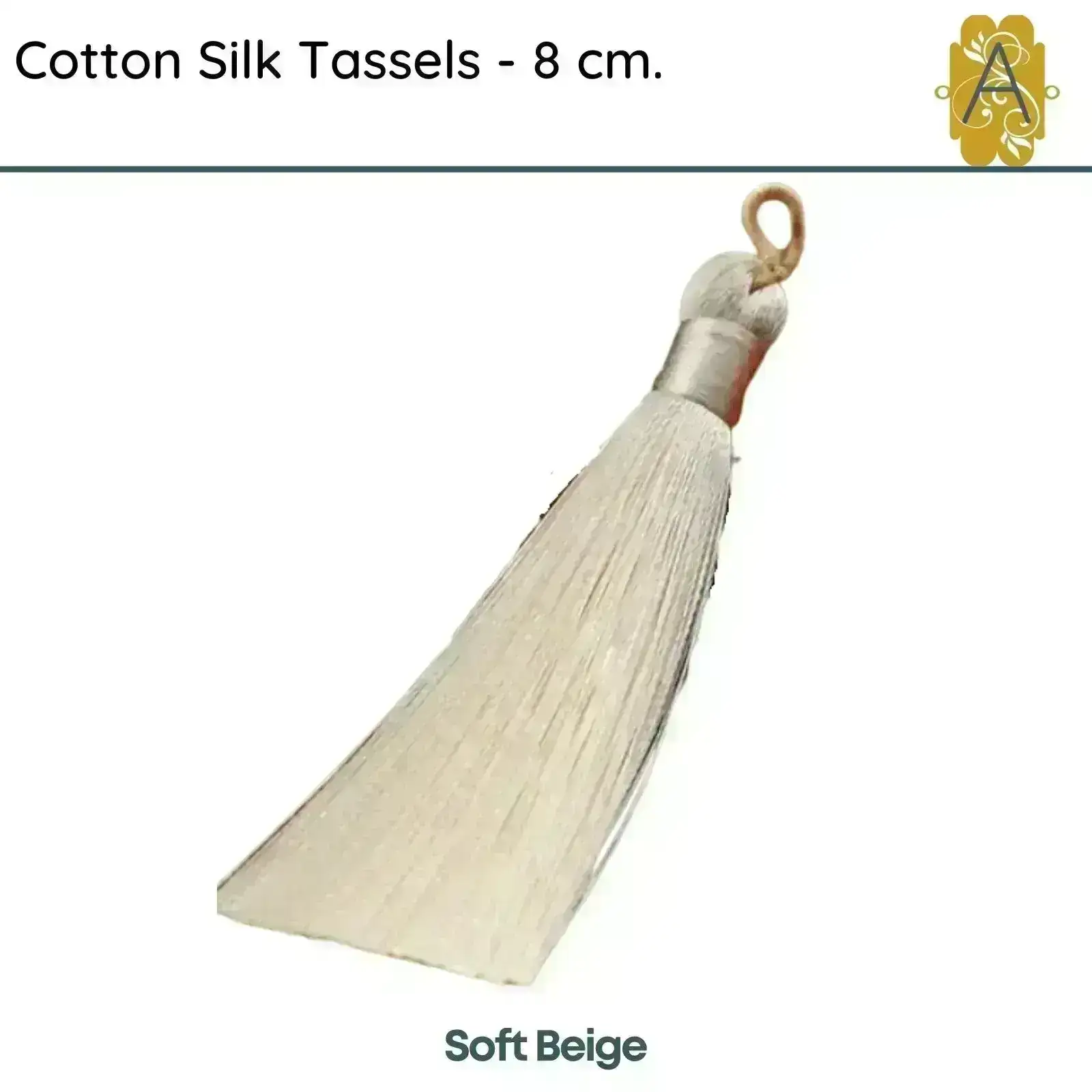 Cotton Silk Tassels- Neutrals - 2 Pieces - Image 4