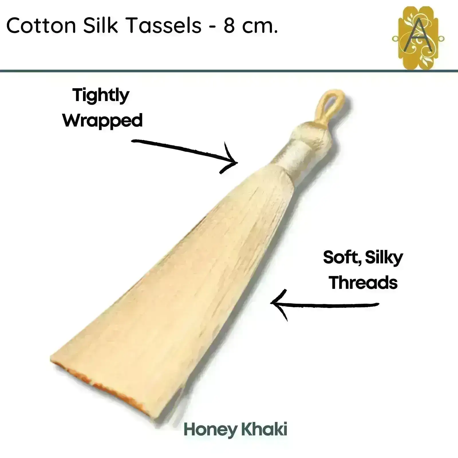 Cotton Silk Tassels- Neutrals - 2 Pieces - Image 5