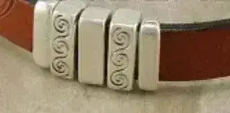 Crimp Bar Slider, for 10mm Flat Leather or Cork - Image 8