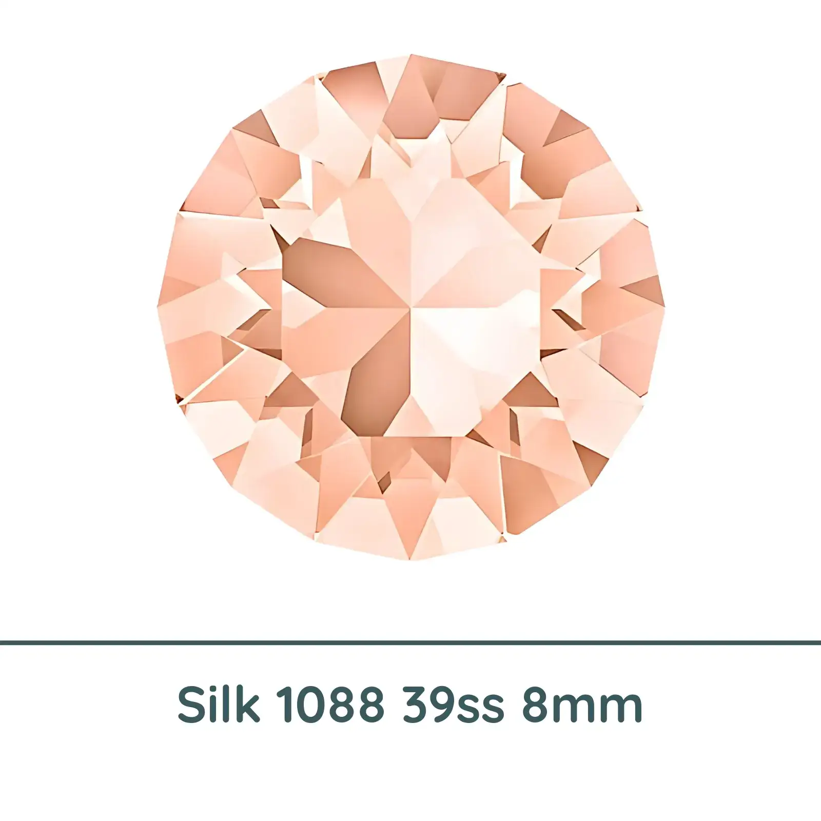 Crystal 1088 Chatons, 39ss, 8mm, Silk by Brilliance (Austria), 2 Pcs.