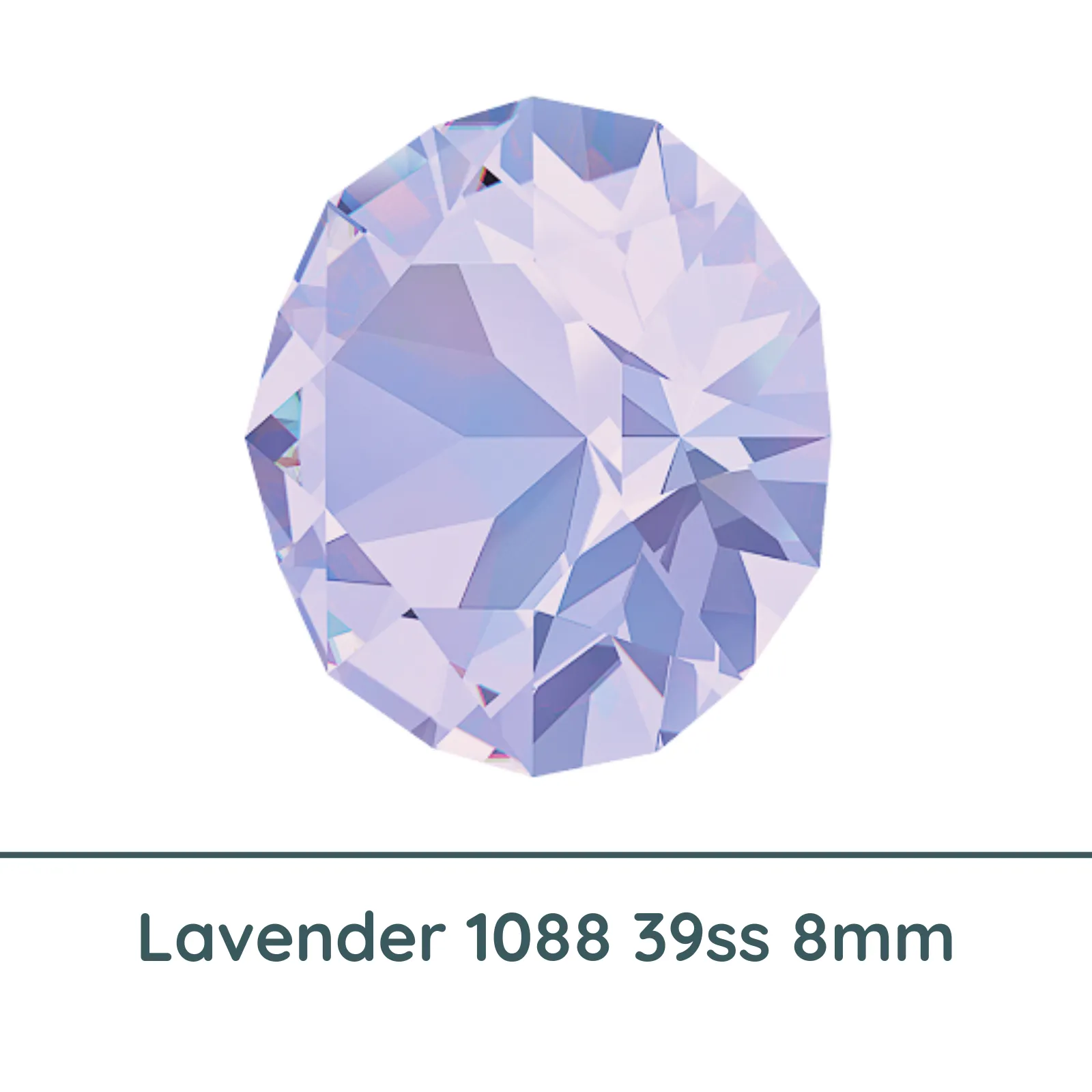 Crystal 1088 Chatons, 39ss, 8mm, Lavender by Brilliance (Austria), 2 Pcs. - Image 3