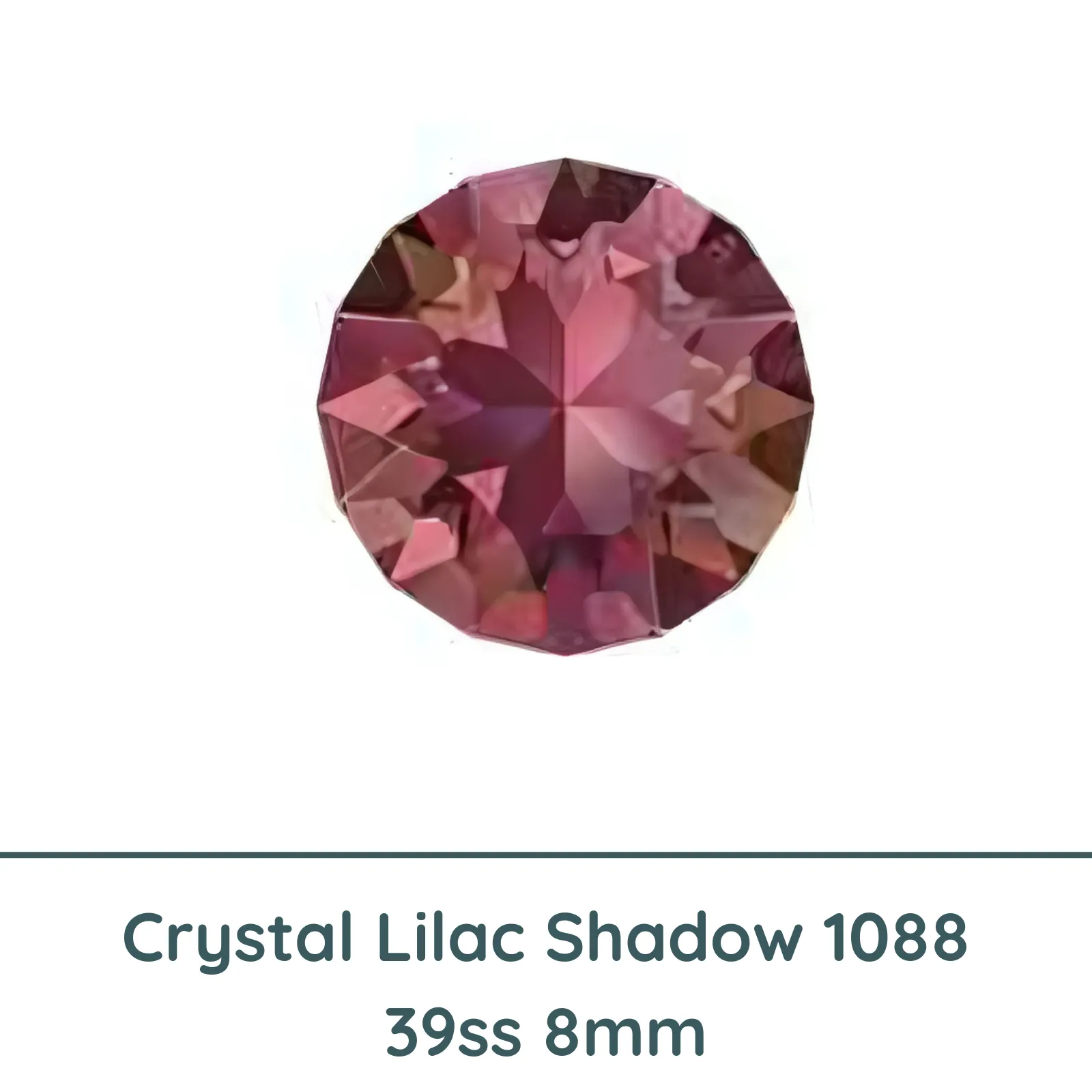 Crystal 1088 Chatons, 39ss, 8mm, Crystal Lilac Shadow by Brilliance (Austria), 2 Pcs
