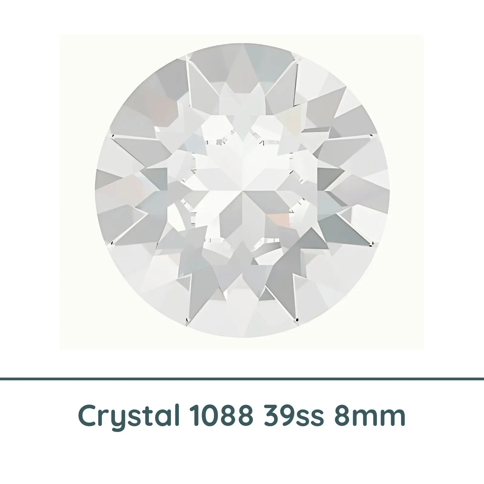 Crystal 1088 Chatons, 39ss, 8mm, Crystal by Brilliance (Austria), 2 Pcs.