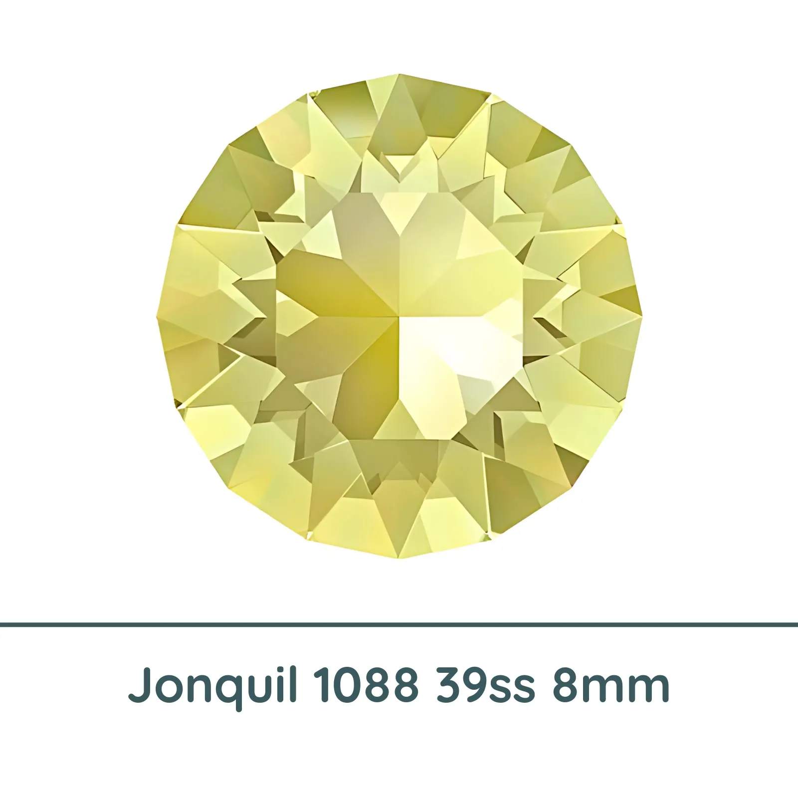 Crystal 1088 Chatons, 39ss, 8mm, Jonquil by Brilliance (Austria), 2 Pcs.