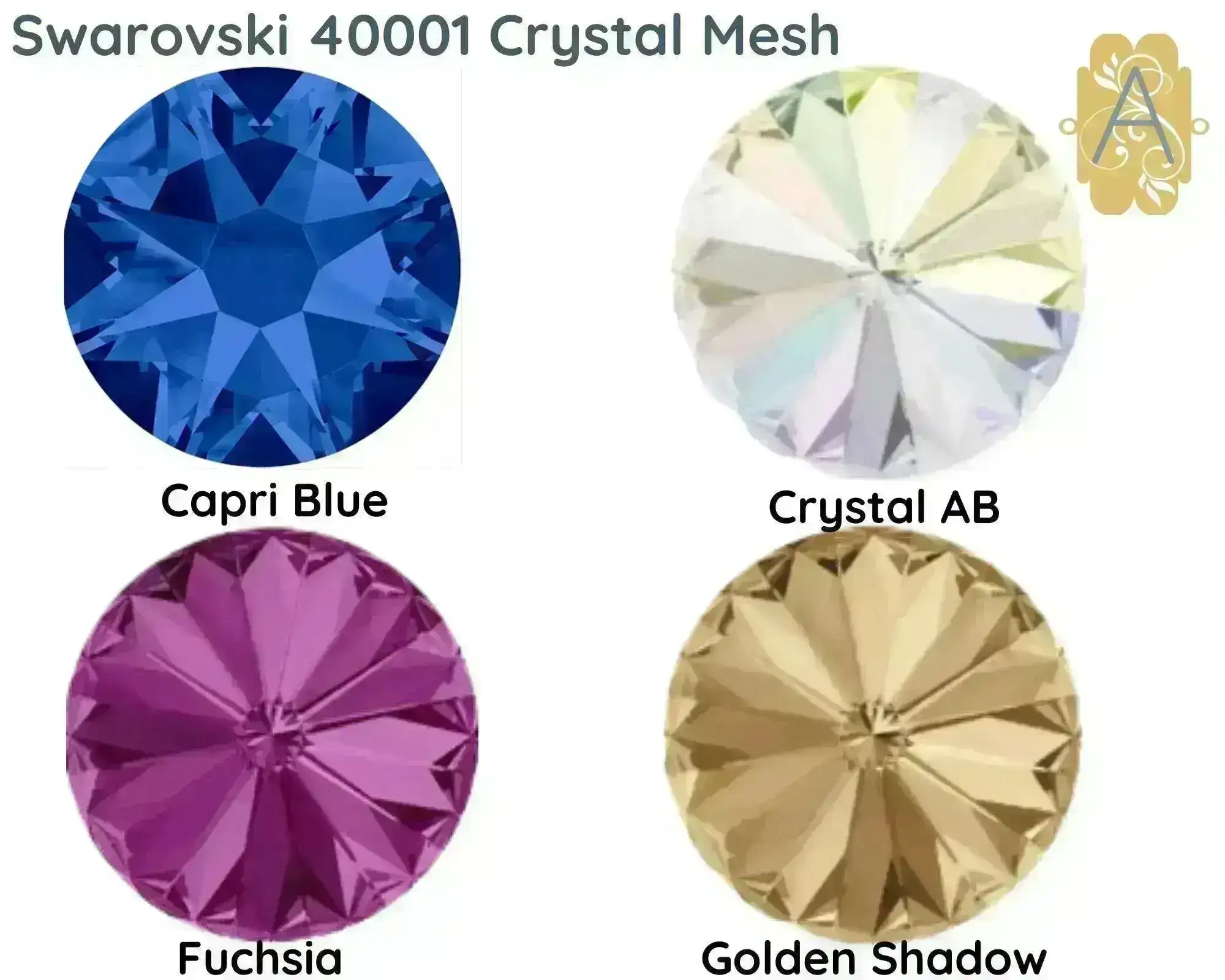Crystal Mesh, 40001 Crystal Mesh, Strass Mesh, 18 Colors, Not Hot Fix, Sold by the Inch - Image 3