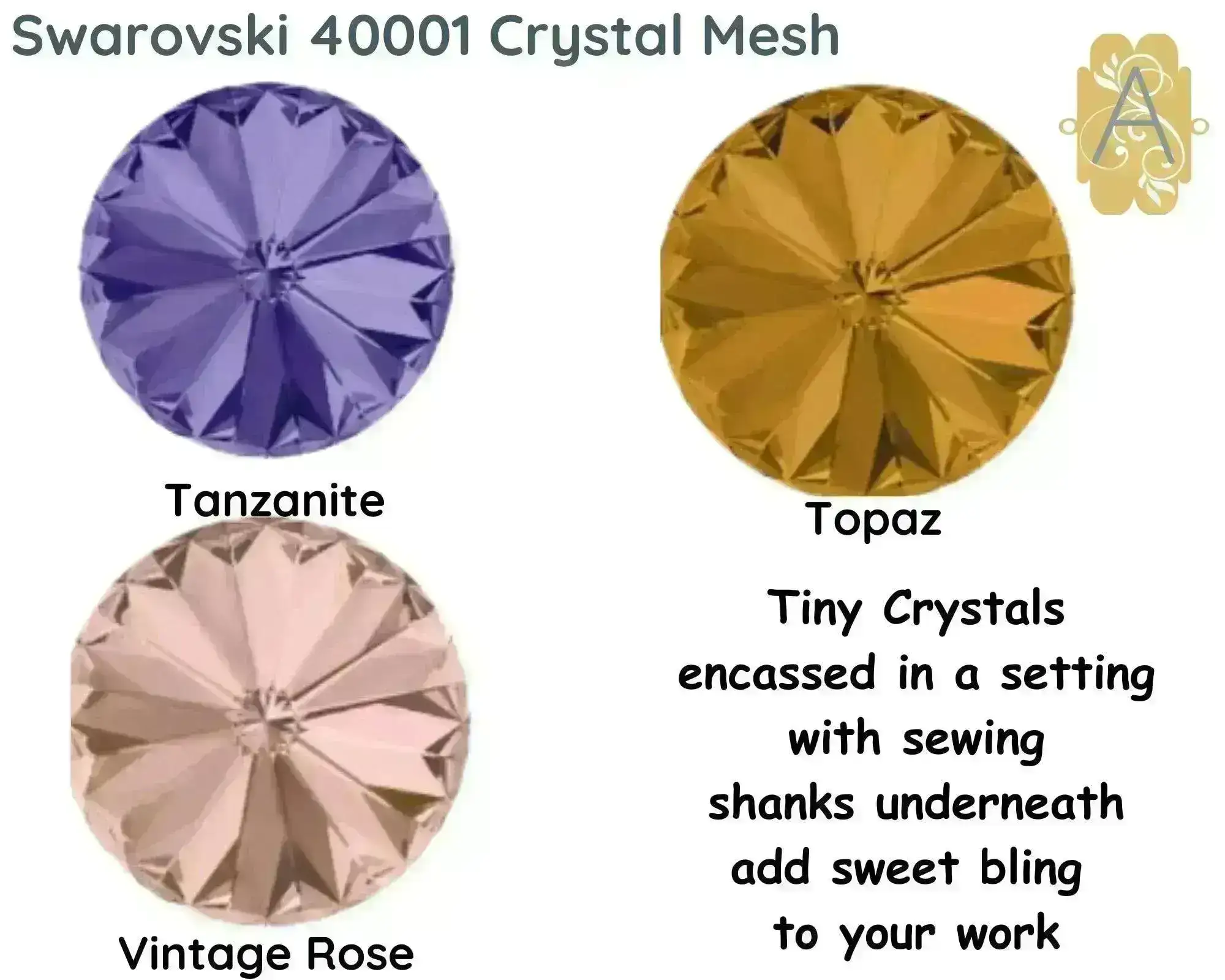 Crystal Mesh, 40001 Crystal Mesh, Strass Mesh, 18 Colors, Not Hot Fix, Sold by the Inch - Image 7
