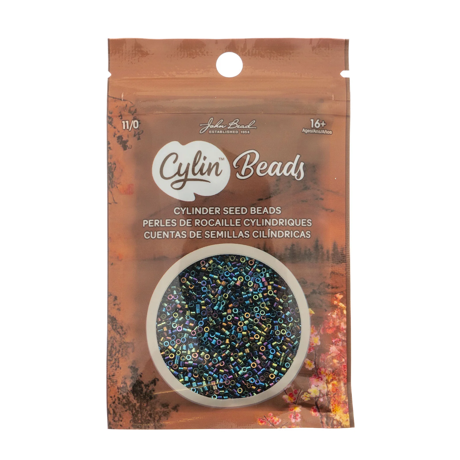 Cylin™ Beads 11/0, CY11-1002 Black AB, 25g - Image 2