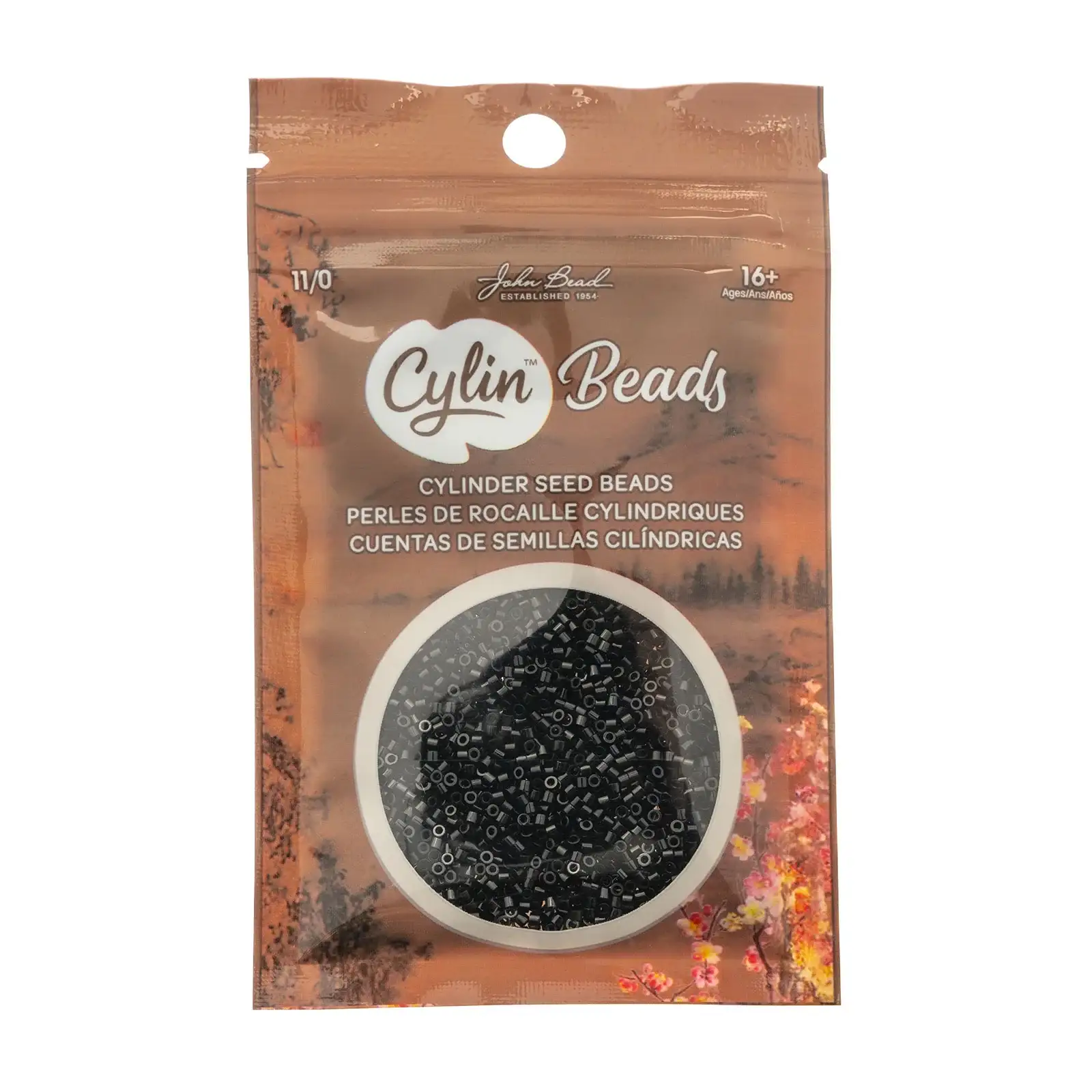 Cylin™ Beads 11/0, CY11-1003 Opaque Black, 25g - Image 2