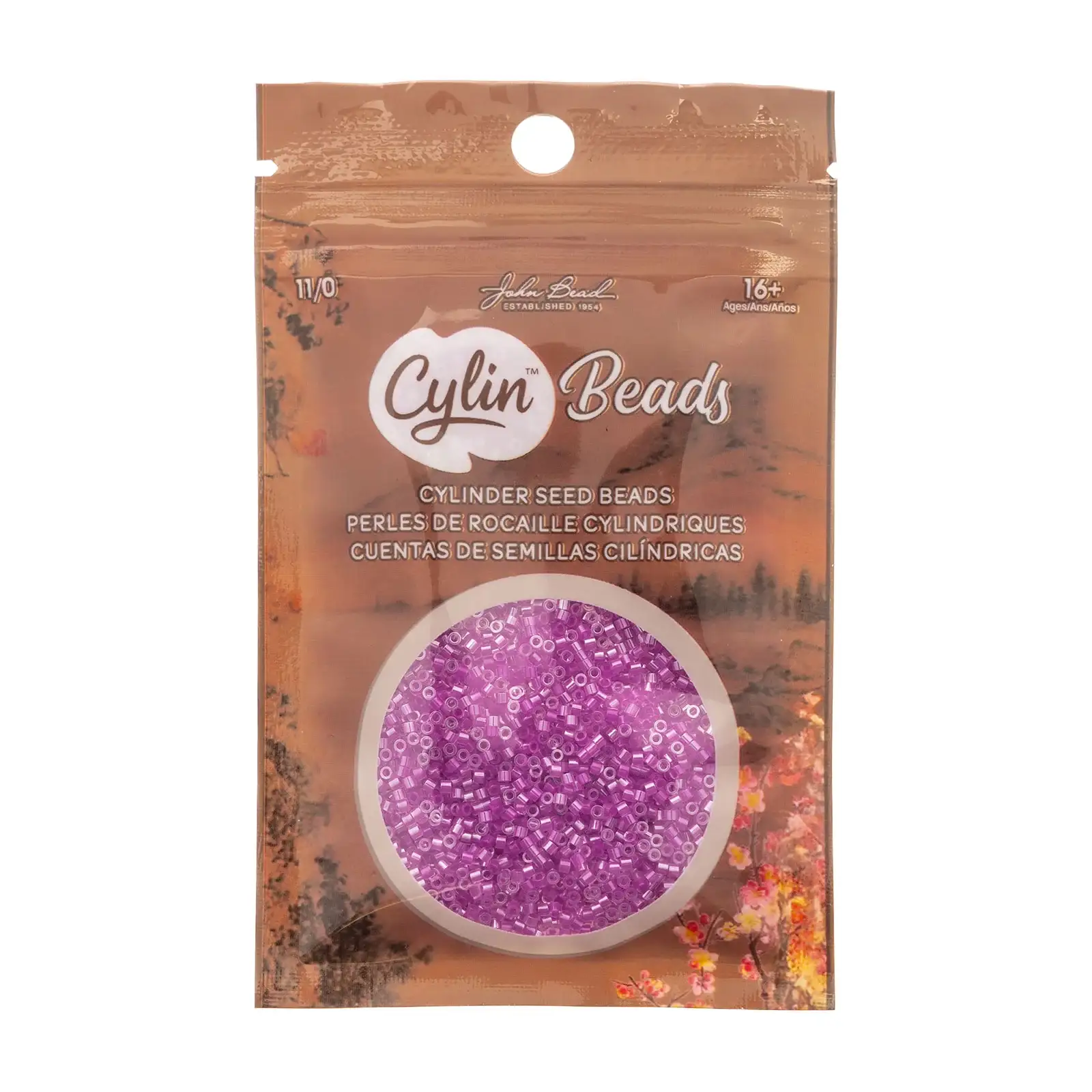 Cylin™ Beads 11/0, CY11-1017 Orchid Glow AB Lined, 25g - Image 2