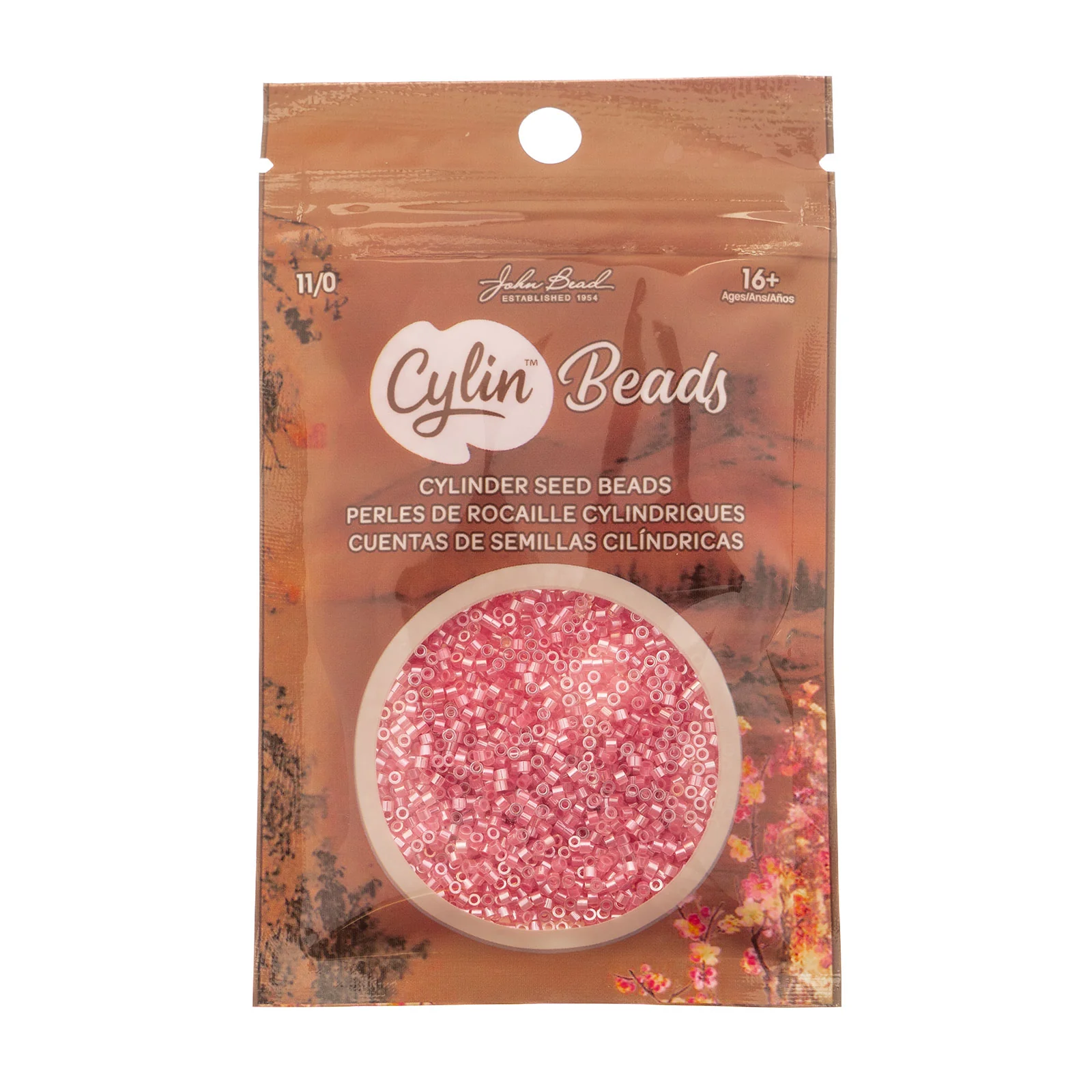 Cylin™ Beads 11/0, CY11-1028 Crystal Rose Lined Ceylon, 25g - Image 2