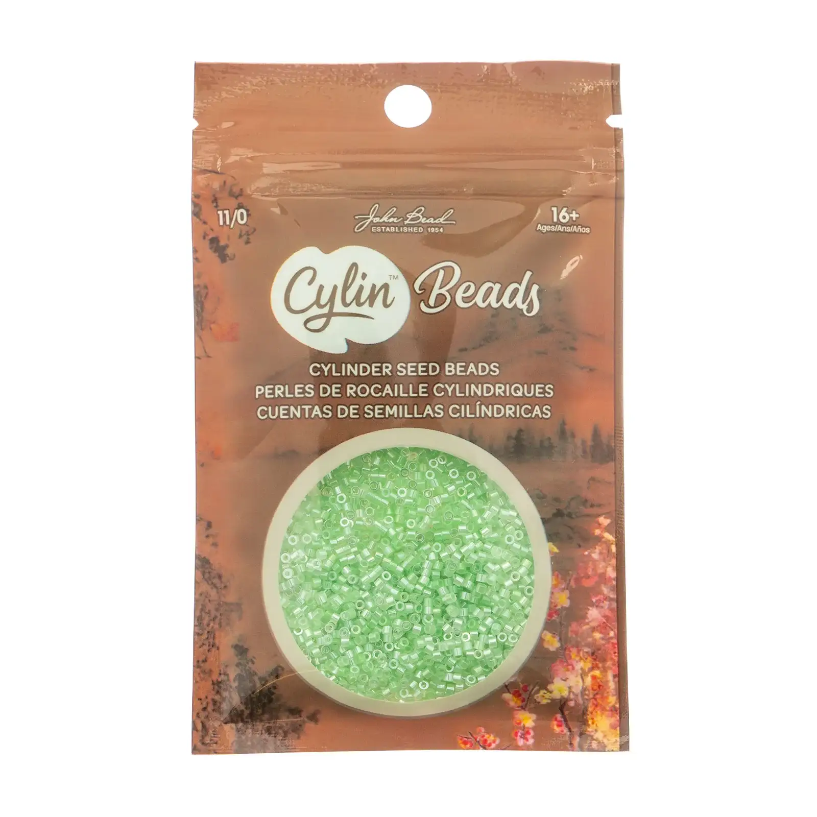 Cylin™ Beads 11/0, CY11-1029 Light Crystal Green Ceylon, 25g - Image 2