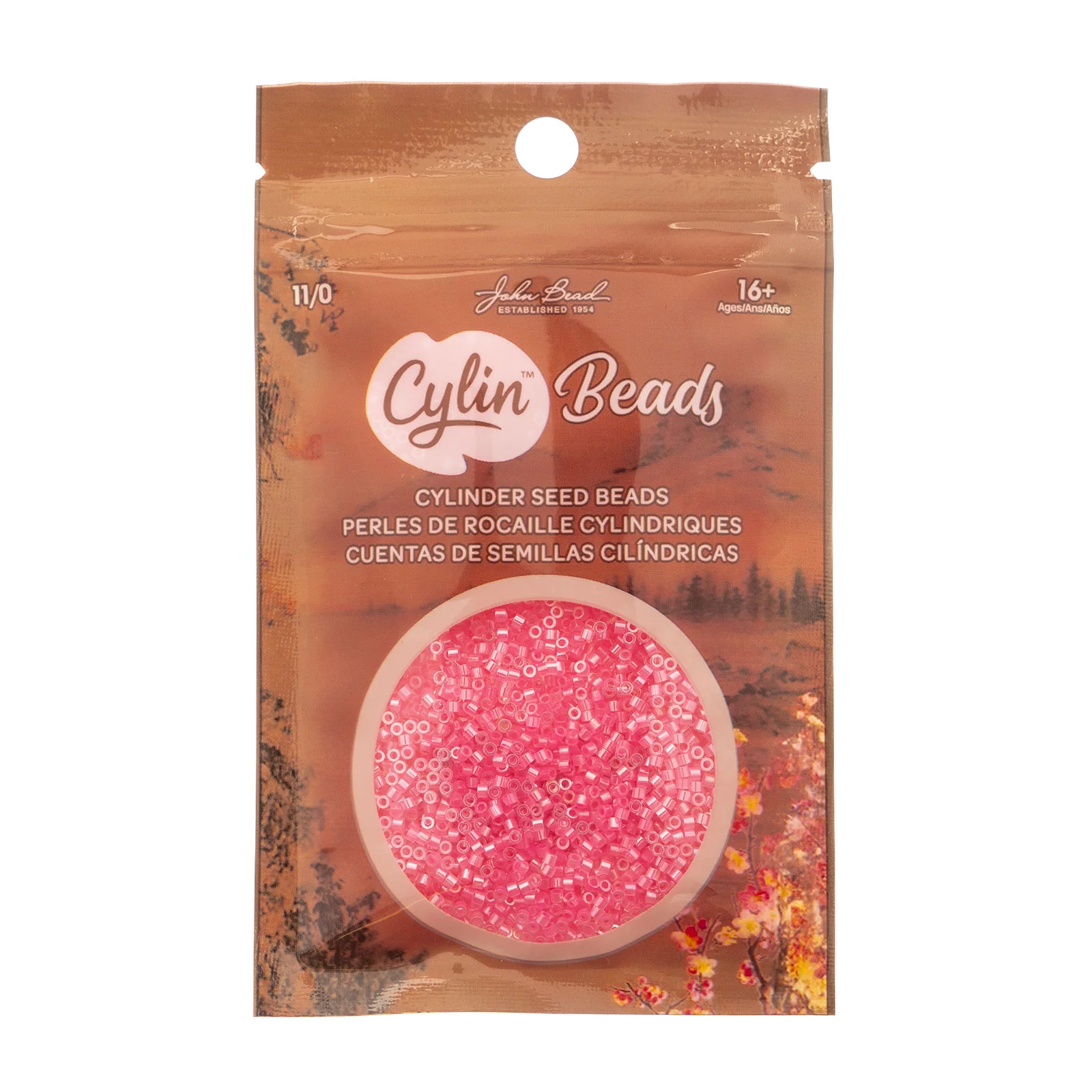 Cylin™ Beads 11/0, CY11-1032 Dark Crystal Pink Lined Ceylon, 25g - Image 2