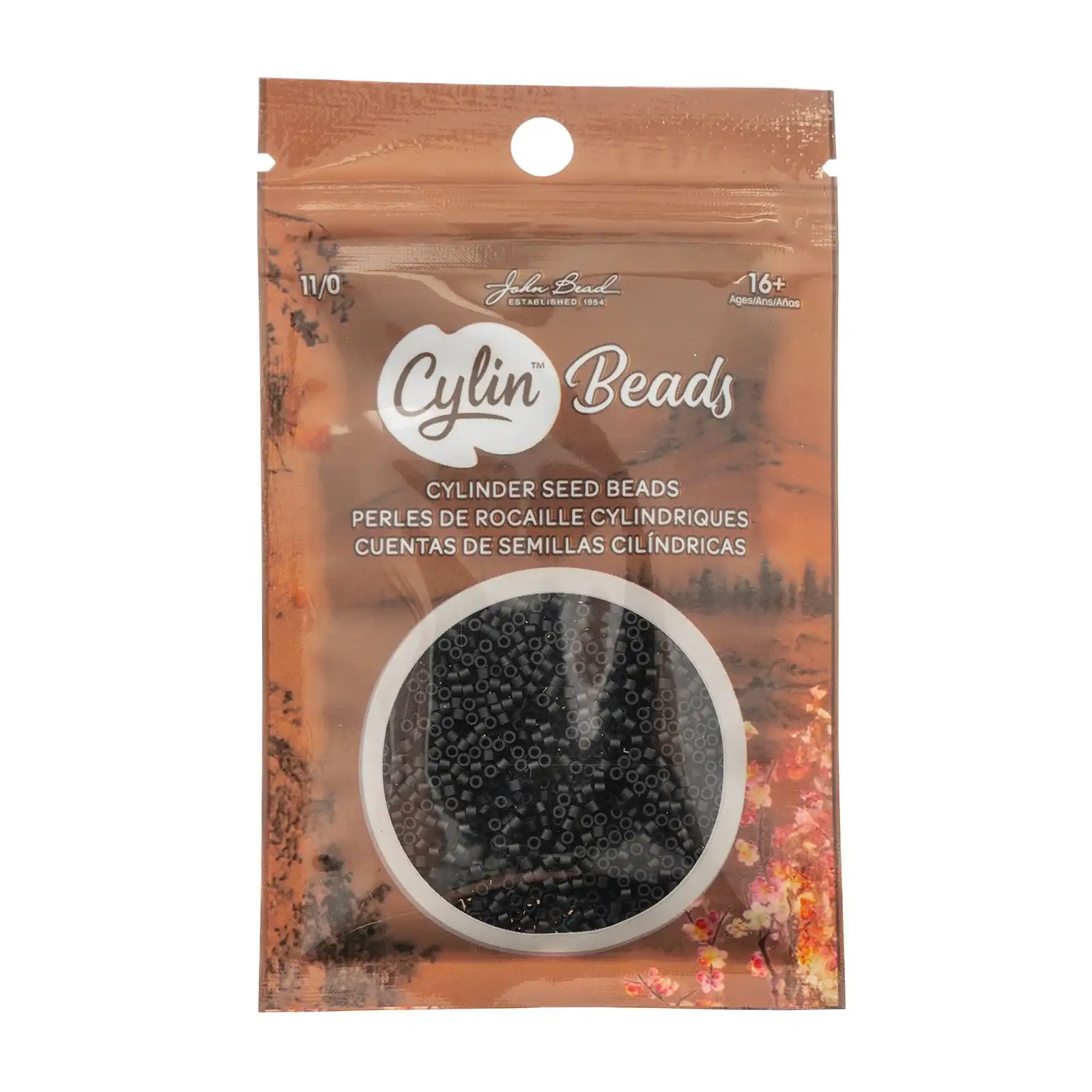 Cylin™ Beads 11/0, CY11-1035 Black Matte, 25g - Image 2