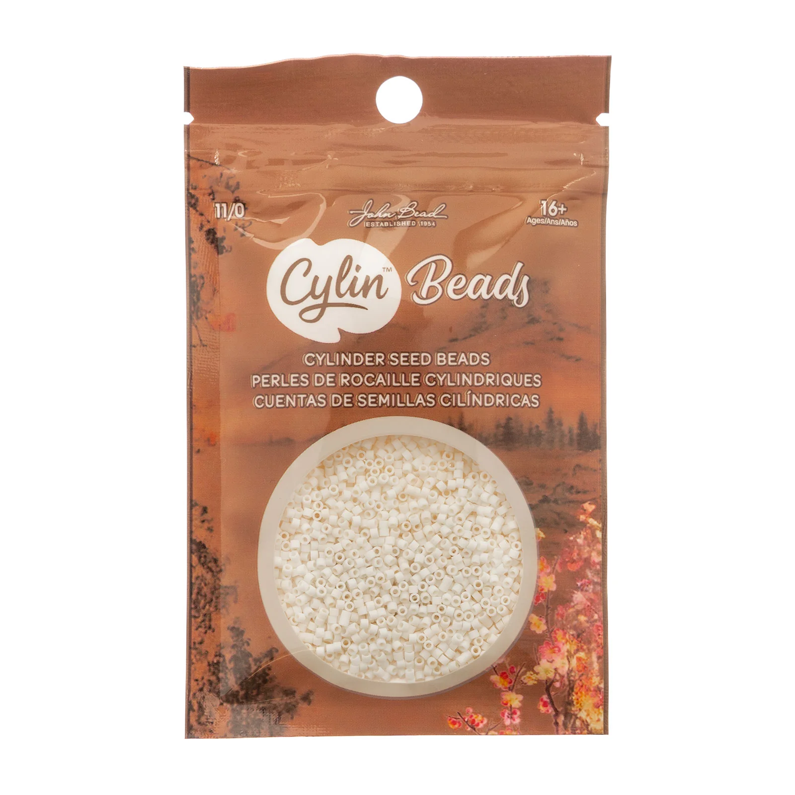 Cylin™ Beads 11/0, CY11-1036 Cream Matte Glazed Luster, 25g - Image 2
