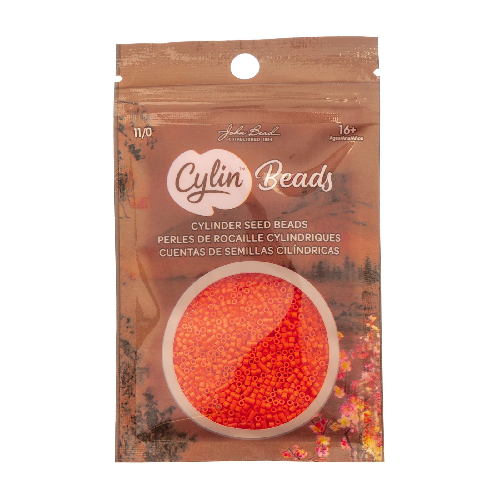 Cylin™ Beads 11/0, CY11-1054 Opaque Orange, 25g - Image 2