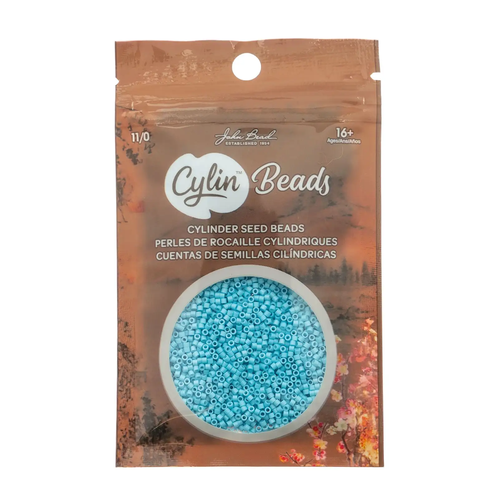 Cylin™ Beads 11/0, CY11-1057 Opaque Light Blue, 25g - Image 2
