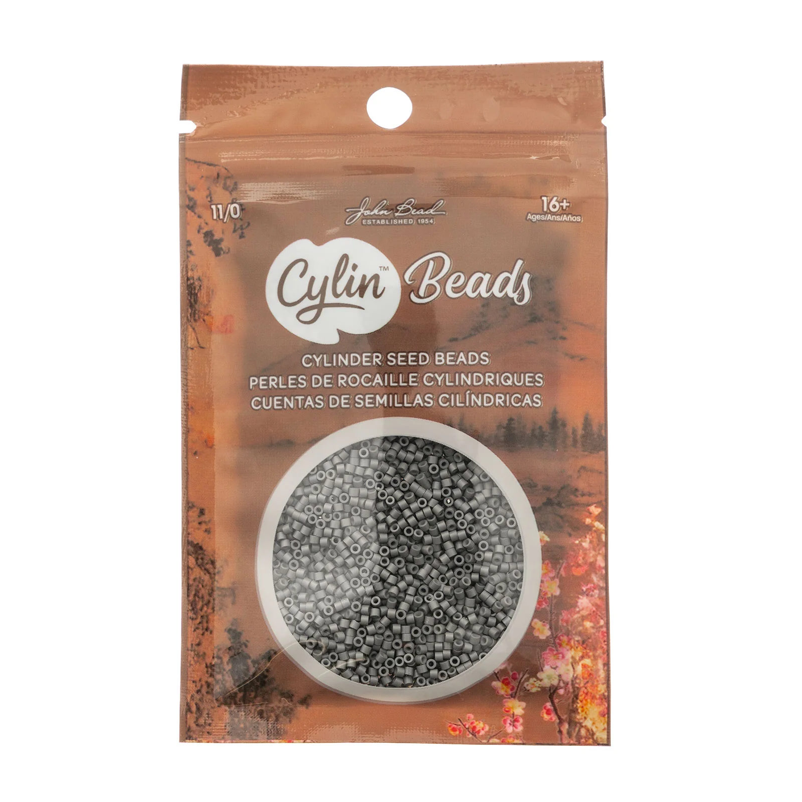 Cylin™ Beads 11/0, CY11-1063 Opaque Grey, 25g - Image 2