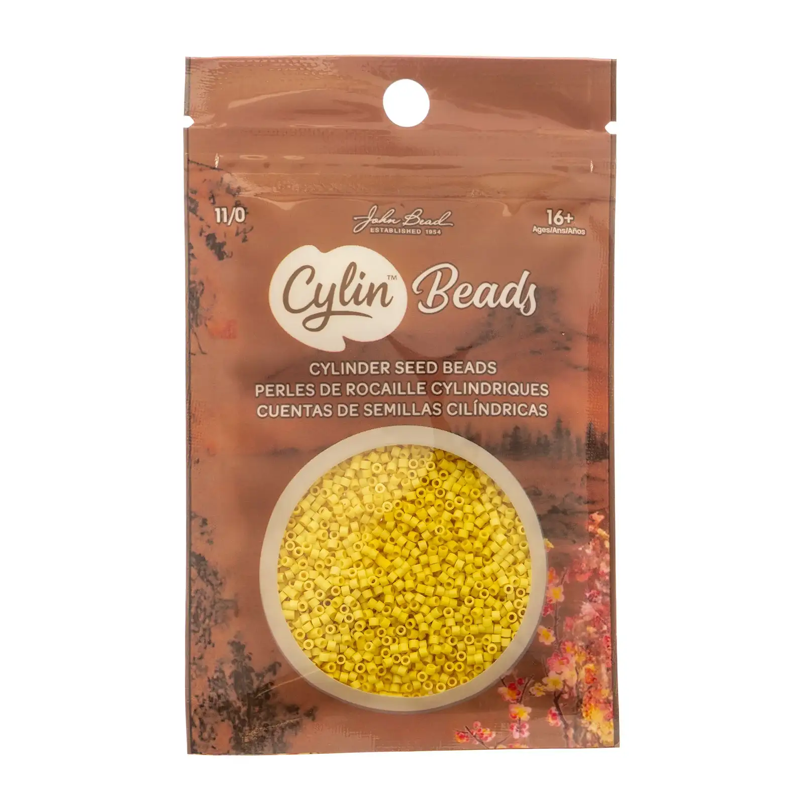 Cylin™ Beads 11/0, CY11-1066 Opaque Yellow Matte, 25g - Image 2