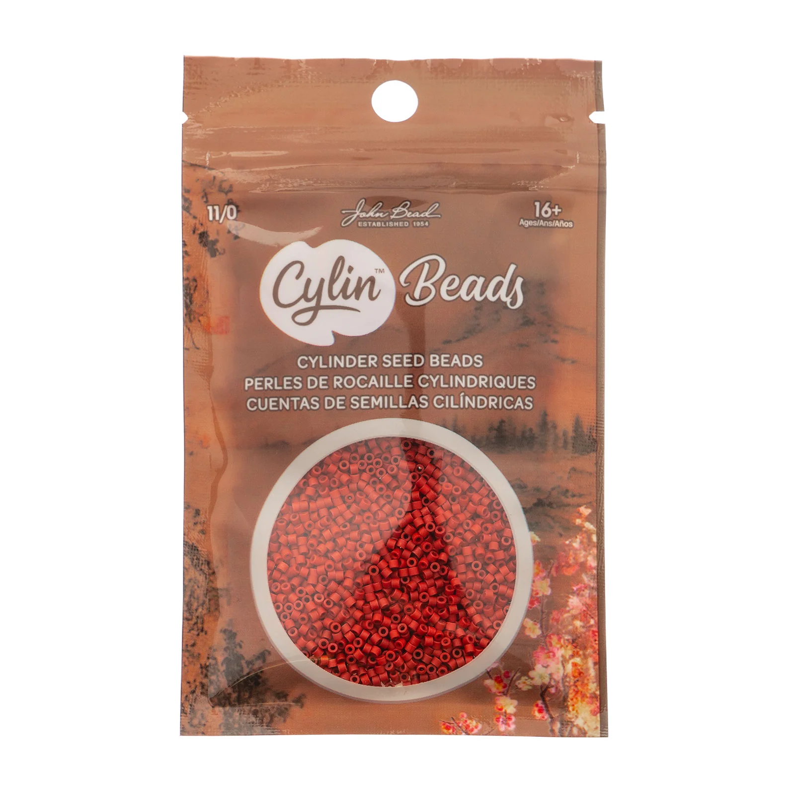 Cylin™ Beads 11/0, CY11-1068 Red Matte, 25g - Image 2