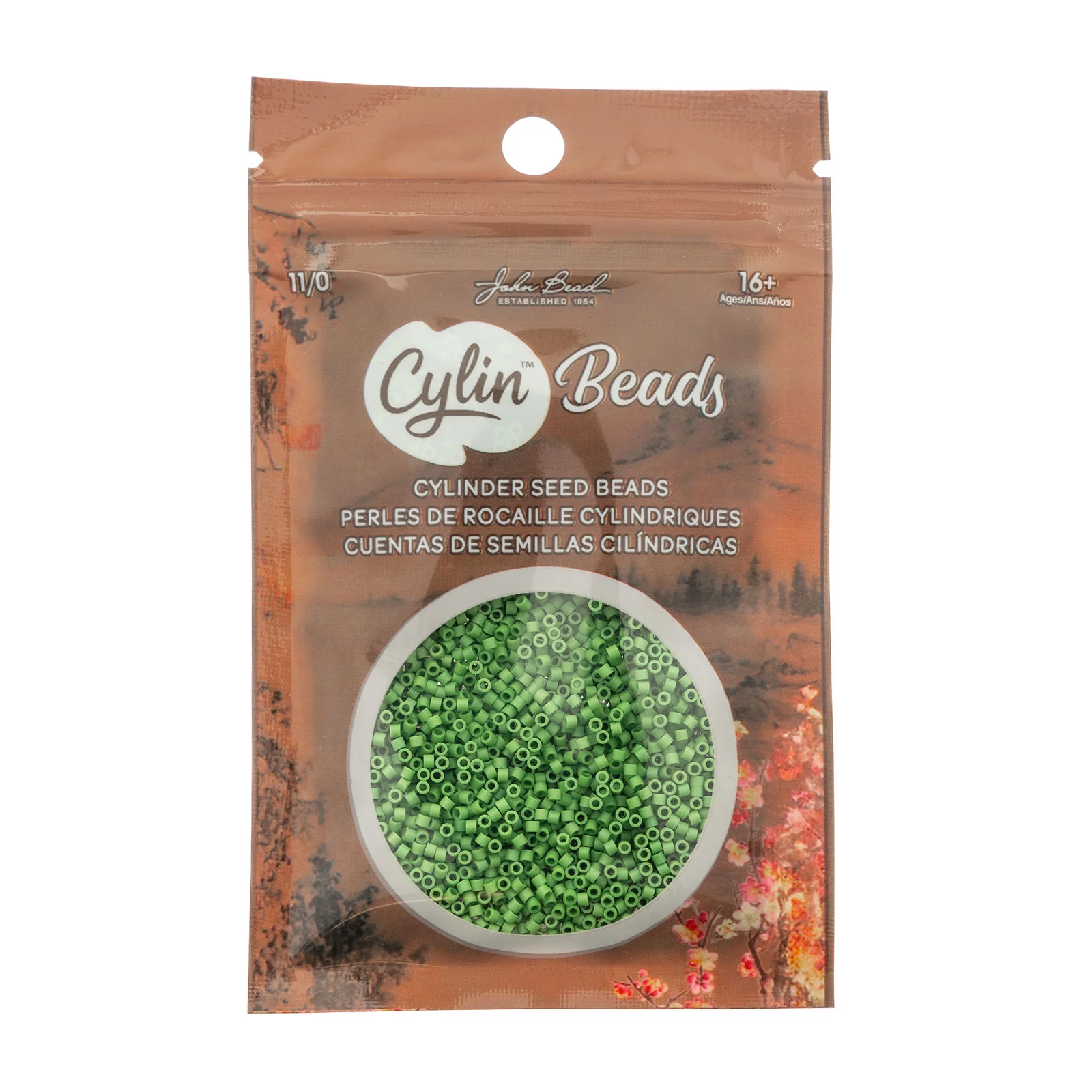 Cylin™ Beads 11/0, CY11-1069 Opaque Spring Green, 25g - Image 2
