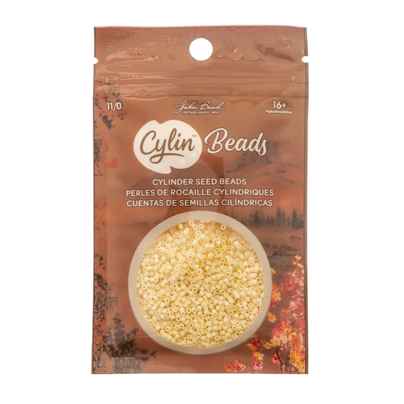 Cylin™ Beads 11/0, CY11-1072 Opaque Dark Cream, 25g - Image 2