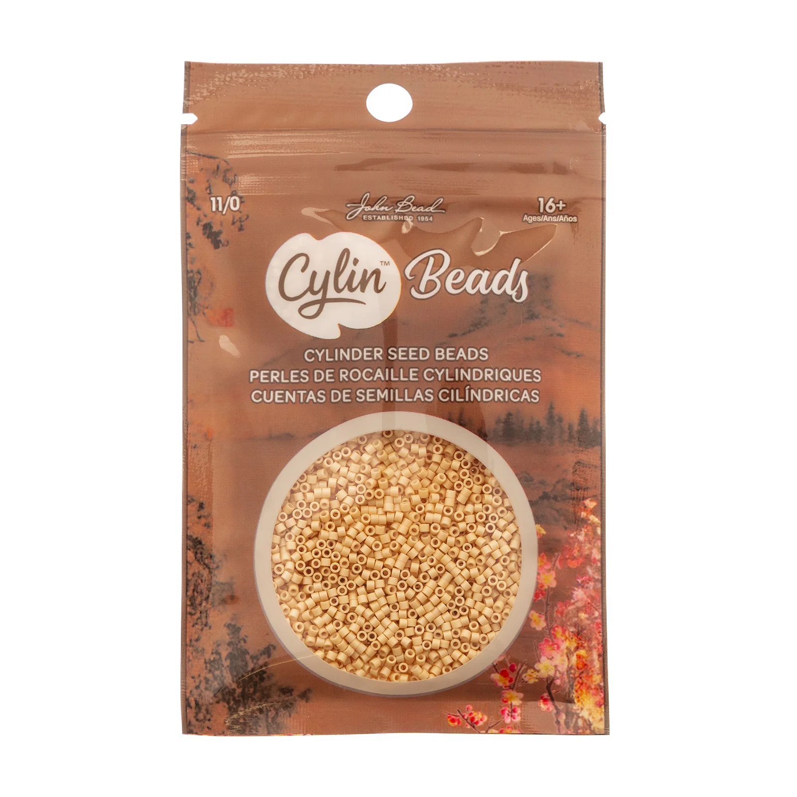 Cylin™ Beads 11/0, CY11-1074 Opaque Toasted Almond, 25g - Image 2