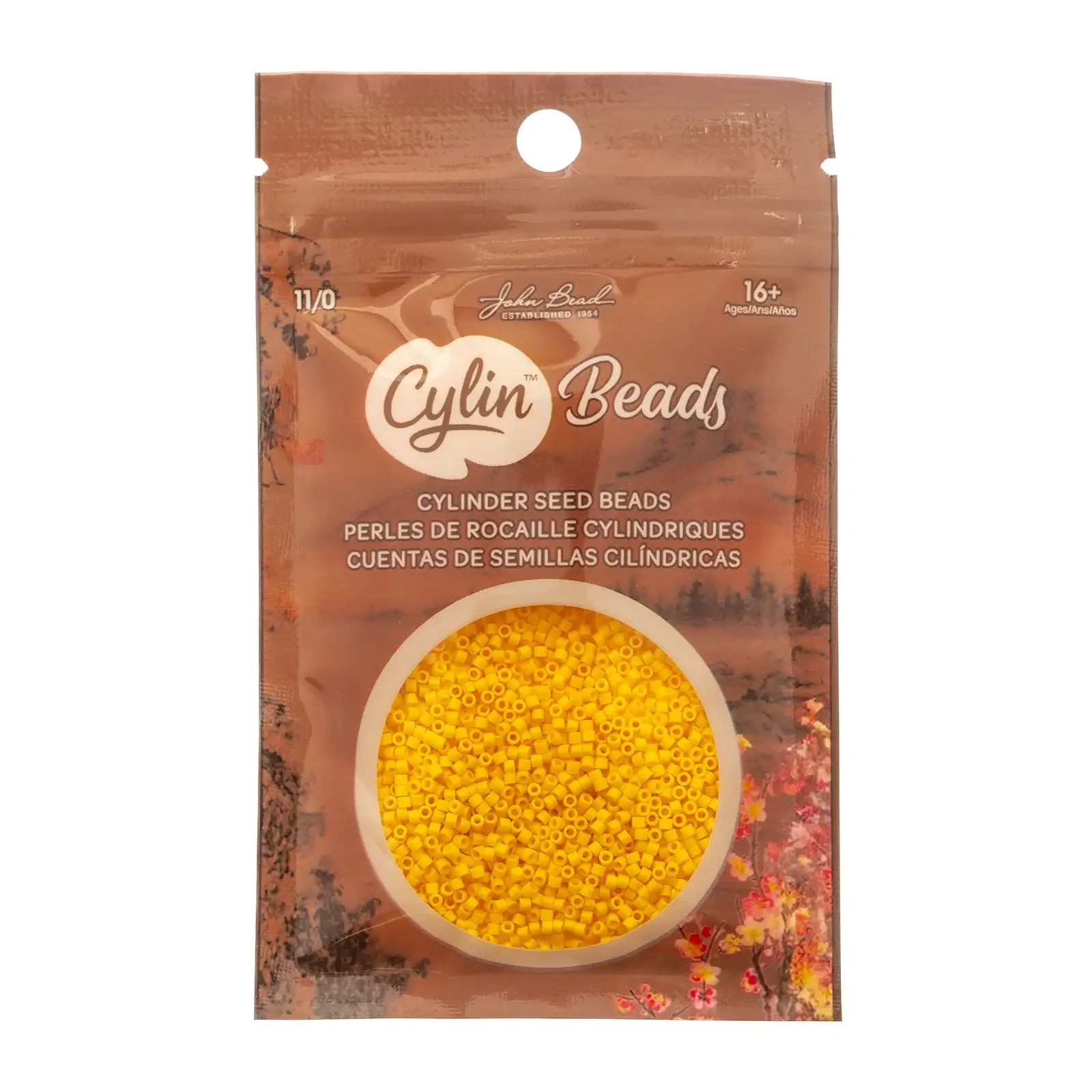 Cylin™ Beads 11/0, CY11-1075 Opaque Yellow Zest, 25g - Image 2