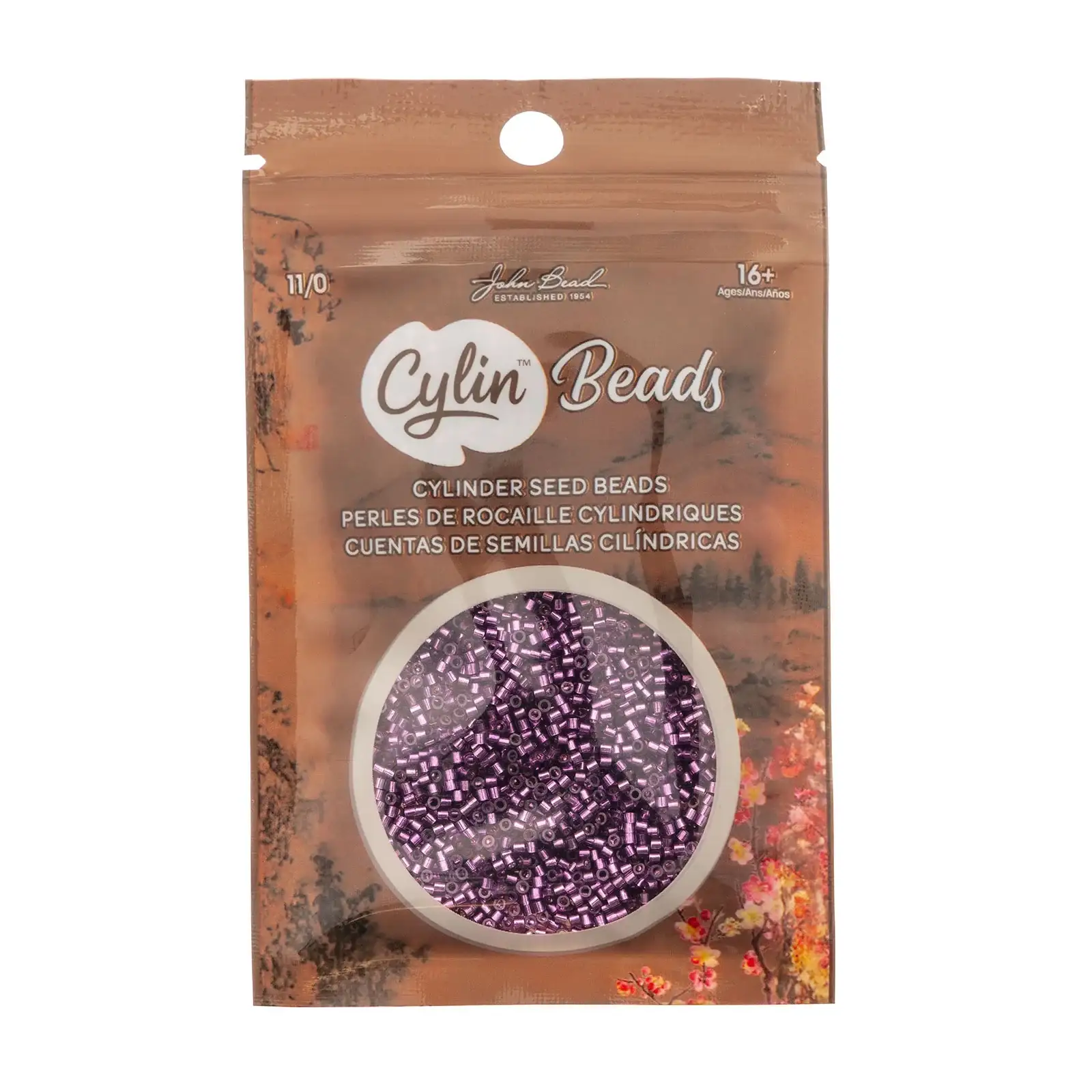 Cylin™ Beads 11/0, CY11-1085 Magenta Silver Lined, 25g - Image 2