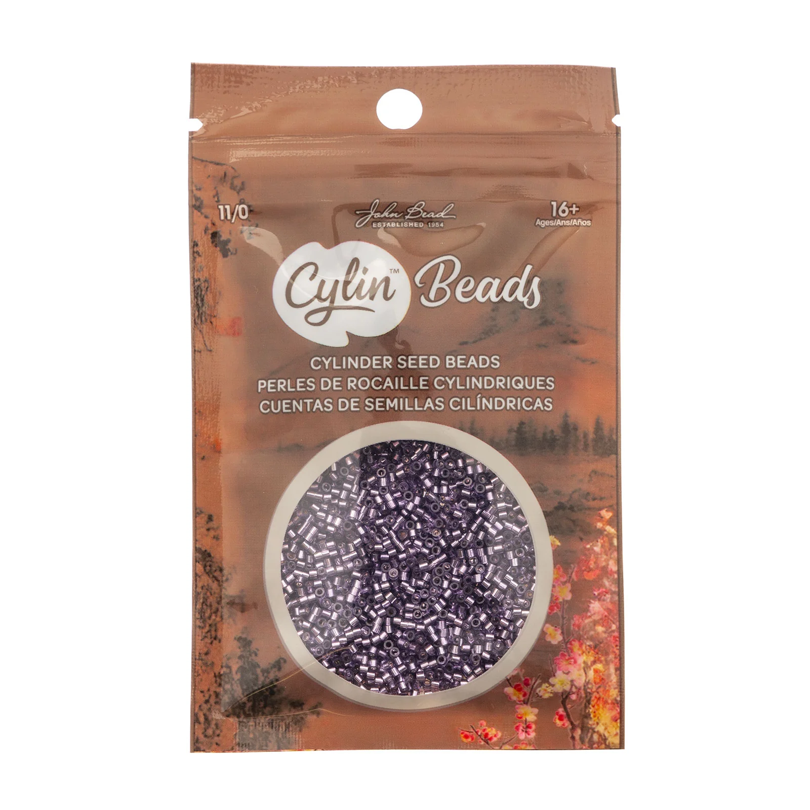 Cylin™ Beads 11/0, CY11-1086 Purple Silver Lined, 25g - Image 2