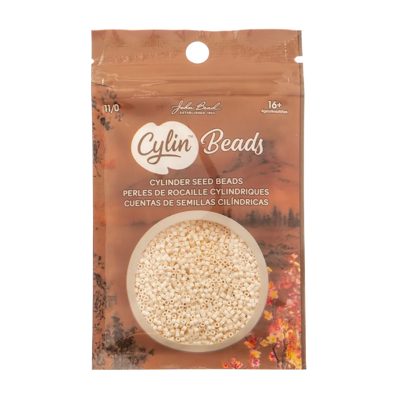Cylin™ Beads 11/0, CY11-1090 Opaque White Bisque, 25g - Image 2