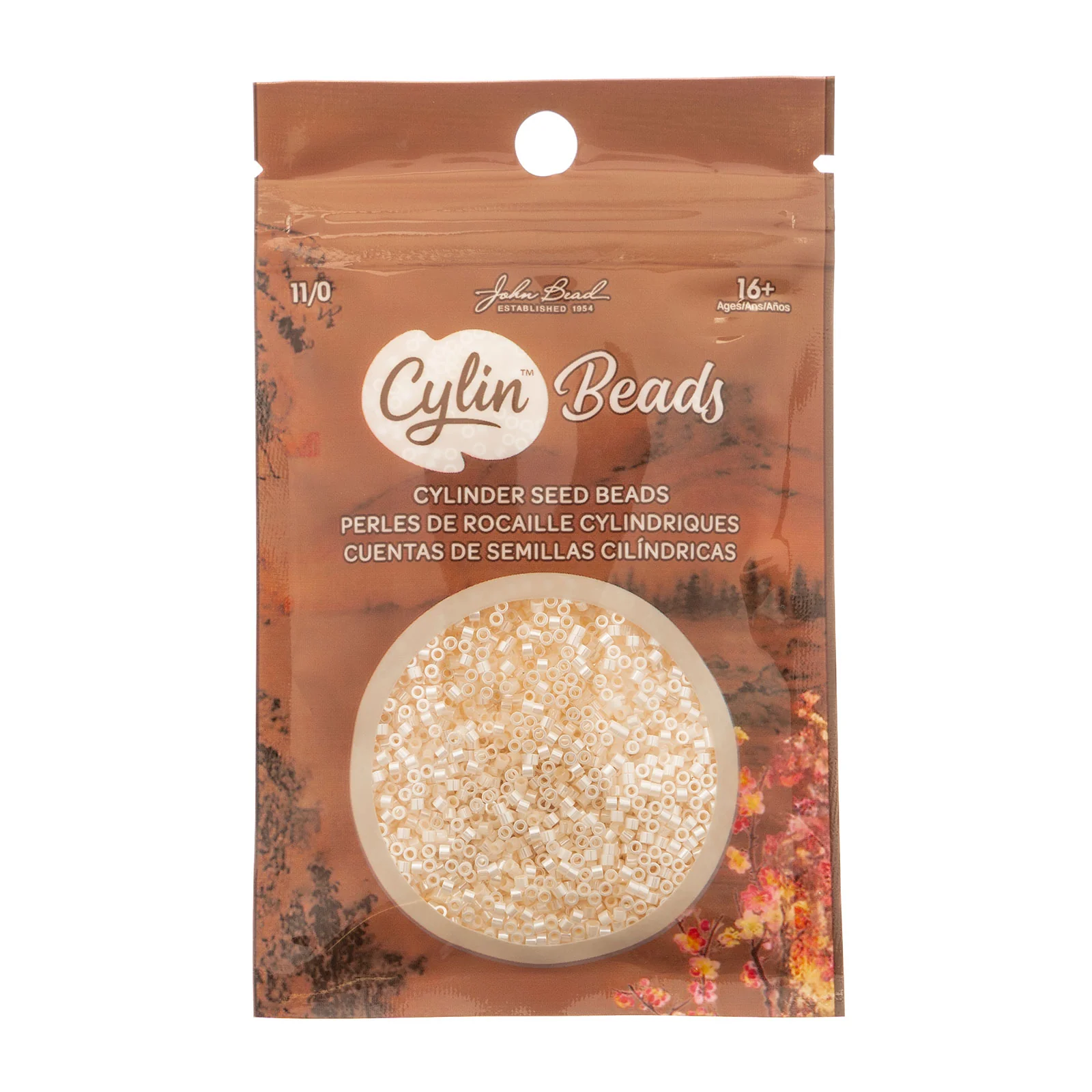 Cylin™ Beads 11/0, CY11-1093 Opaque White Bisque Ceylon, 25g - Image 2