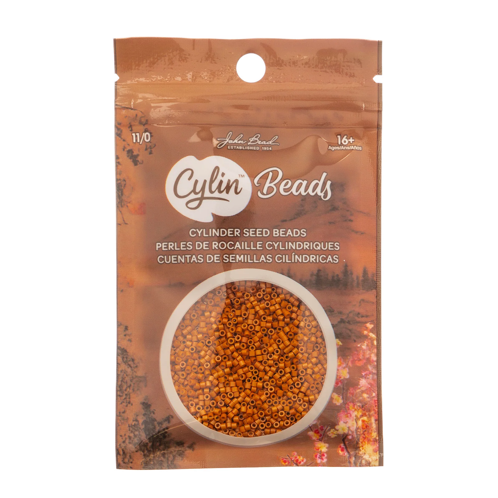 Cylin™ Beads 11/0, CY11-1099 Opaque Pumpkin Orange, 25g - Image 2