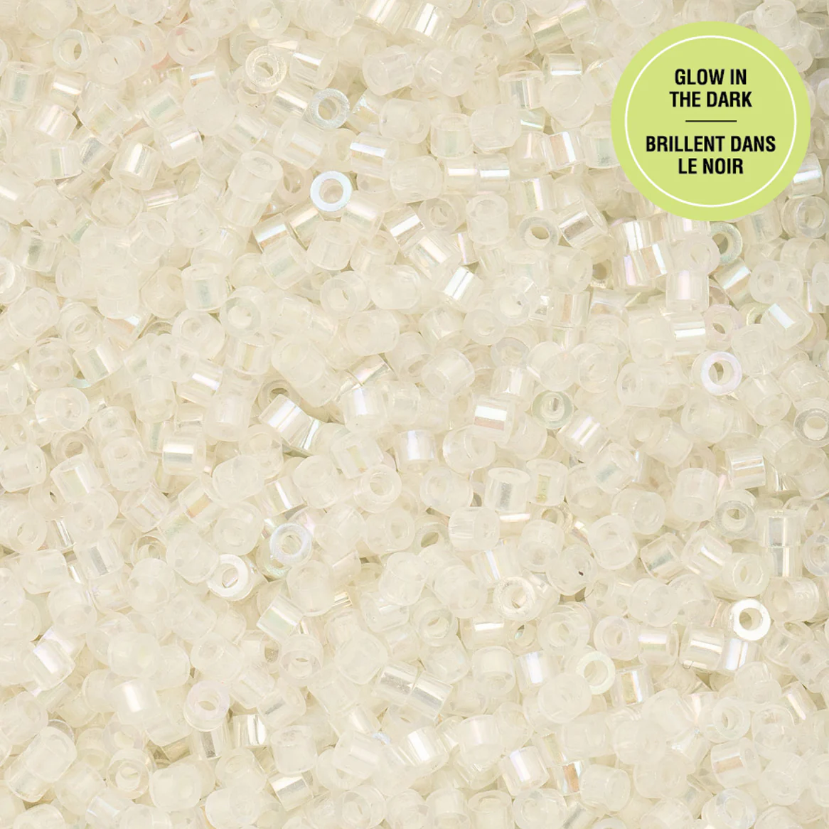 Cylin™ Beads 11/0, CY11-1114 Glow in Dark AB White to Green, 25g