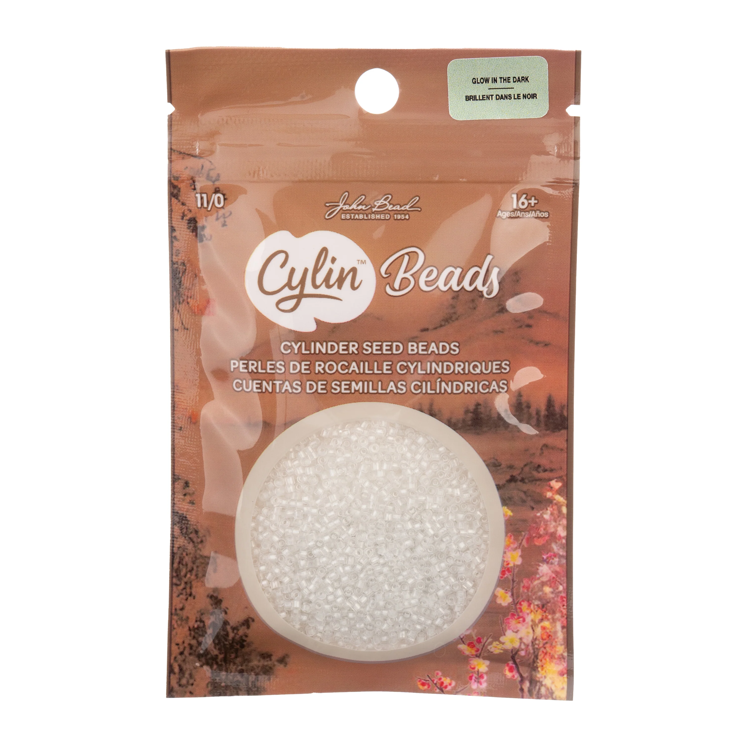 Cylin™ Beads 11/0, CY11-1135 Glow in Dark White to Turquoise, 25g - Image 3