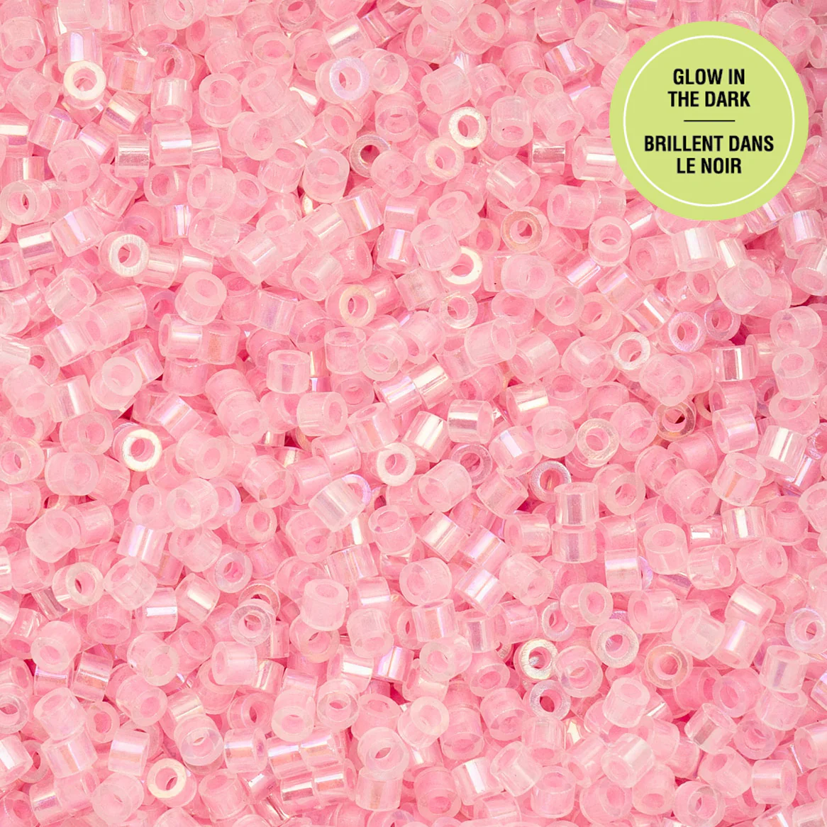 Cylin™ Beads 11/0, CY11-1117 Glow in Dark AB Pink, 25g