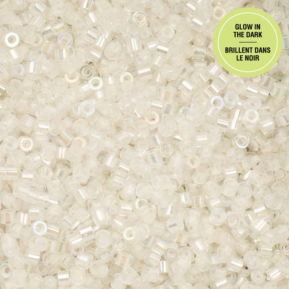 Cylin™ Beads 11/0, CY11-1116 Glow in Dark AB White to Sky, 25g