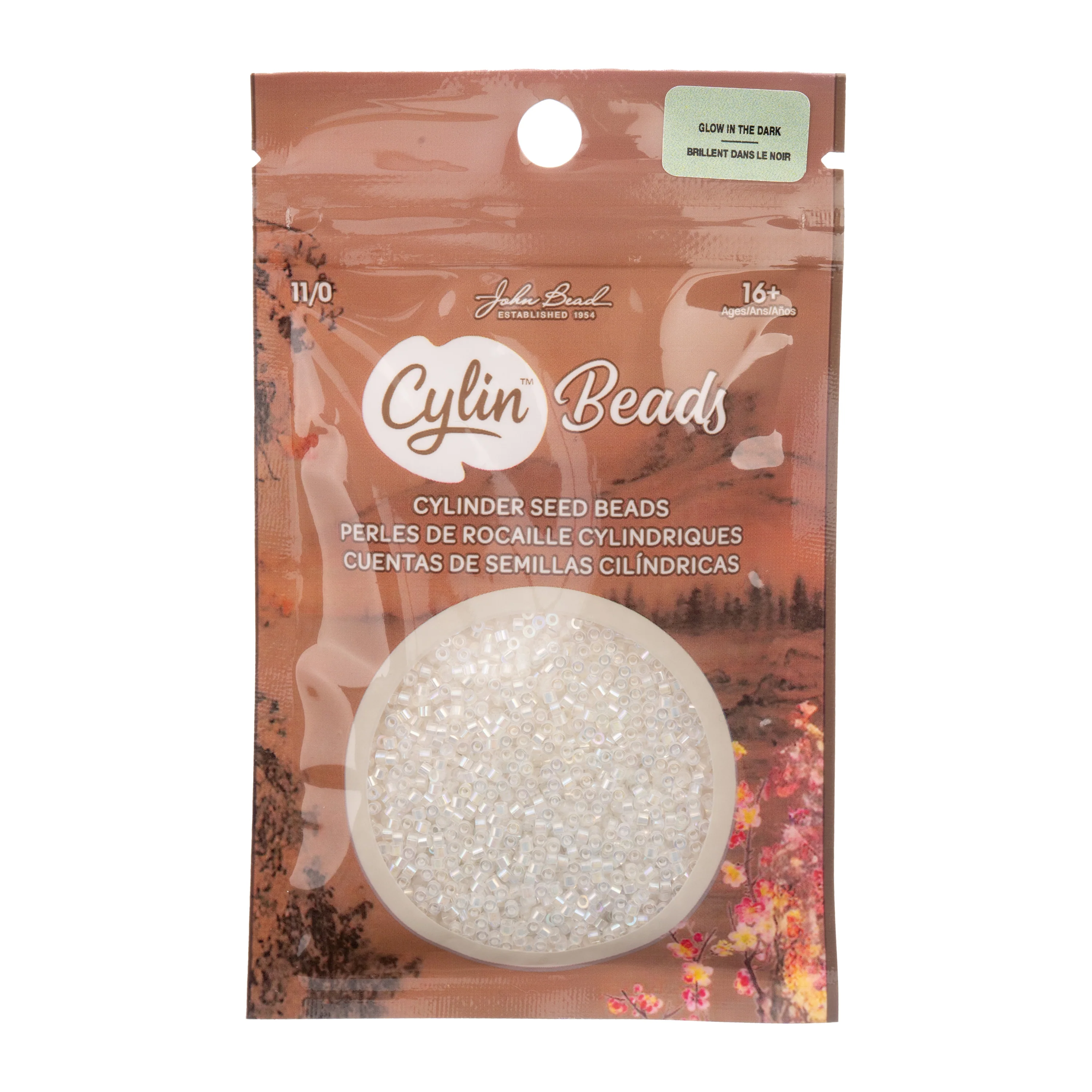 Cylin™ Beads 11/0, CY11-1116 Glow in Dark AB White to Sky, 25g - Image 3