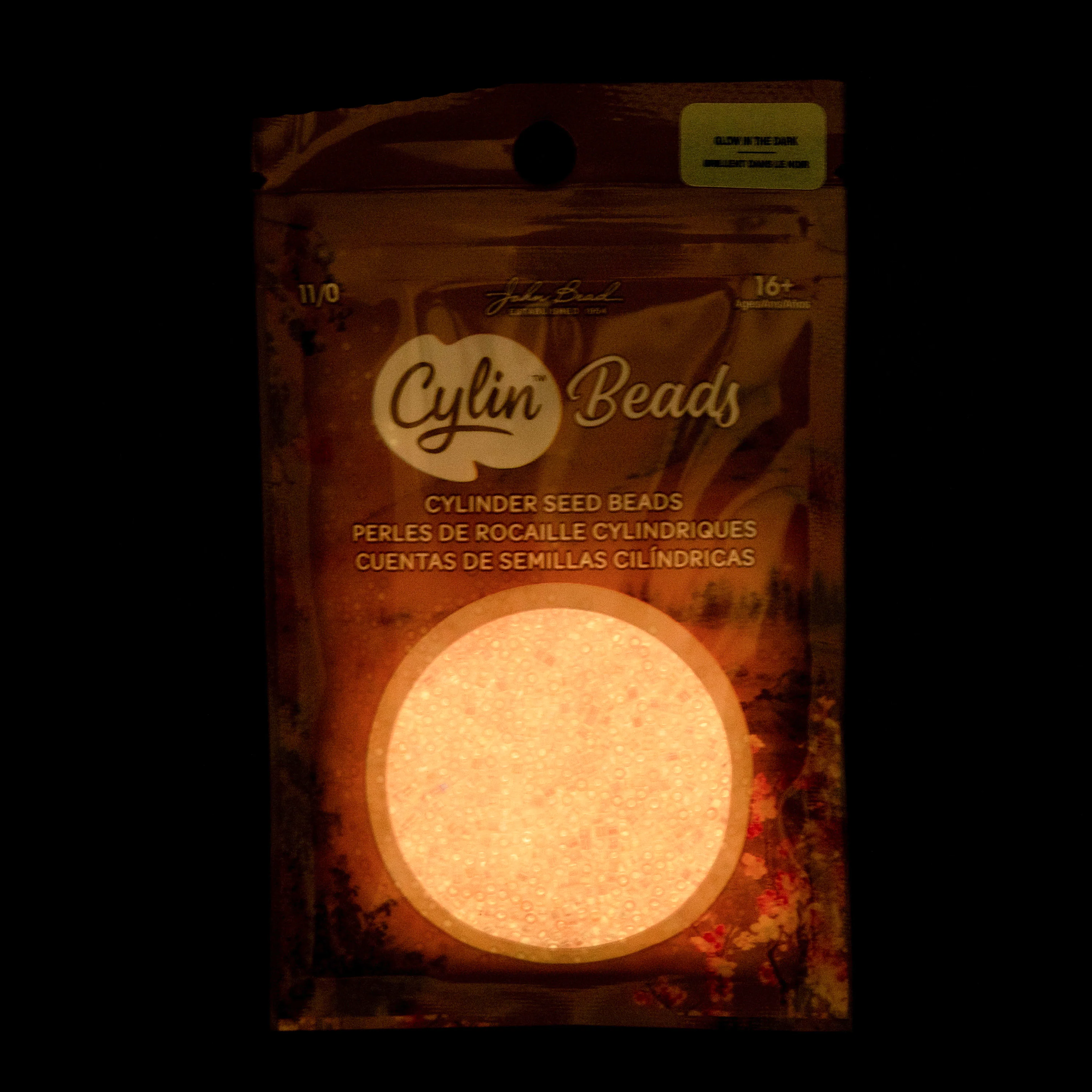 Cylin™ Beads 11/0, CY11-1118 Glow in Dark AB Pink Neon, 25g - Image 2