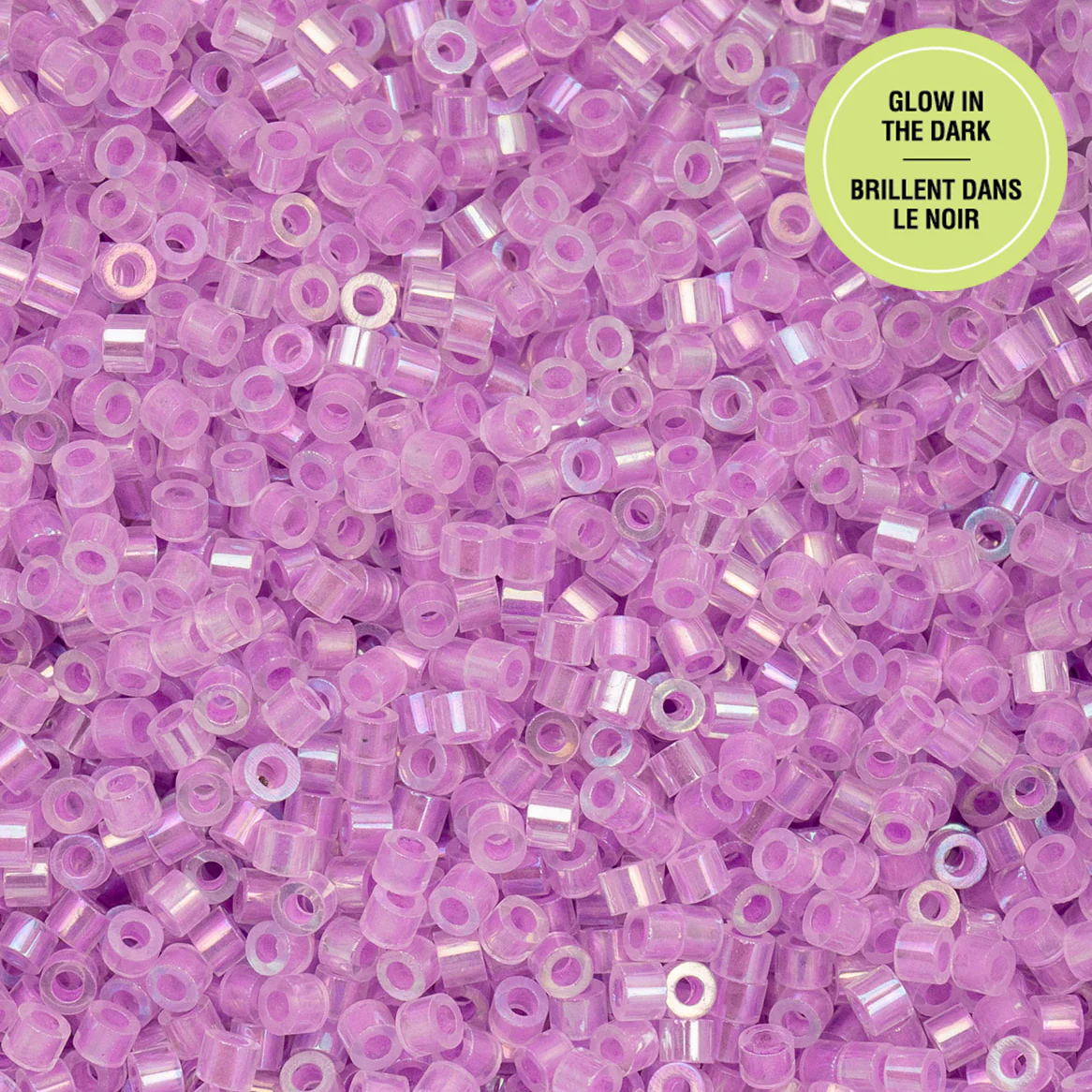 Cylin™ Beads 11/0, CY11-1121 Glow in Dark AB Purple, 25g