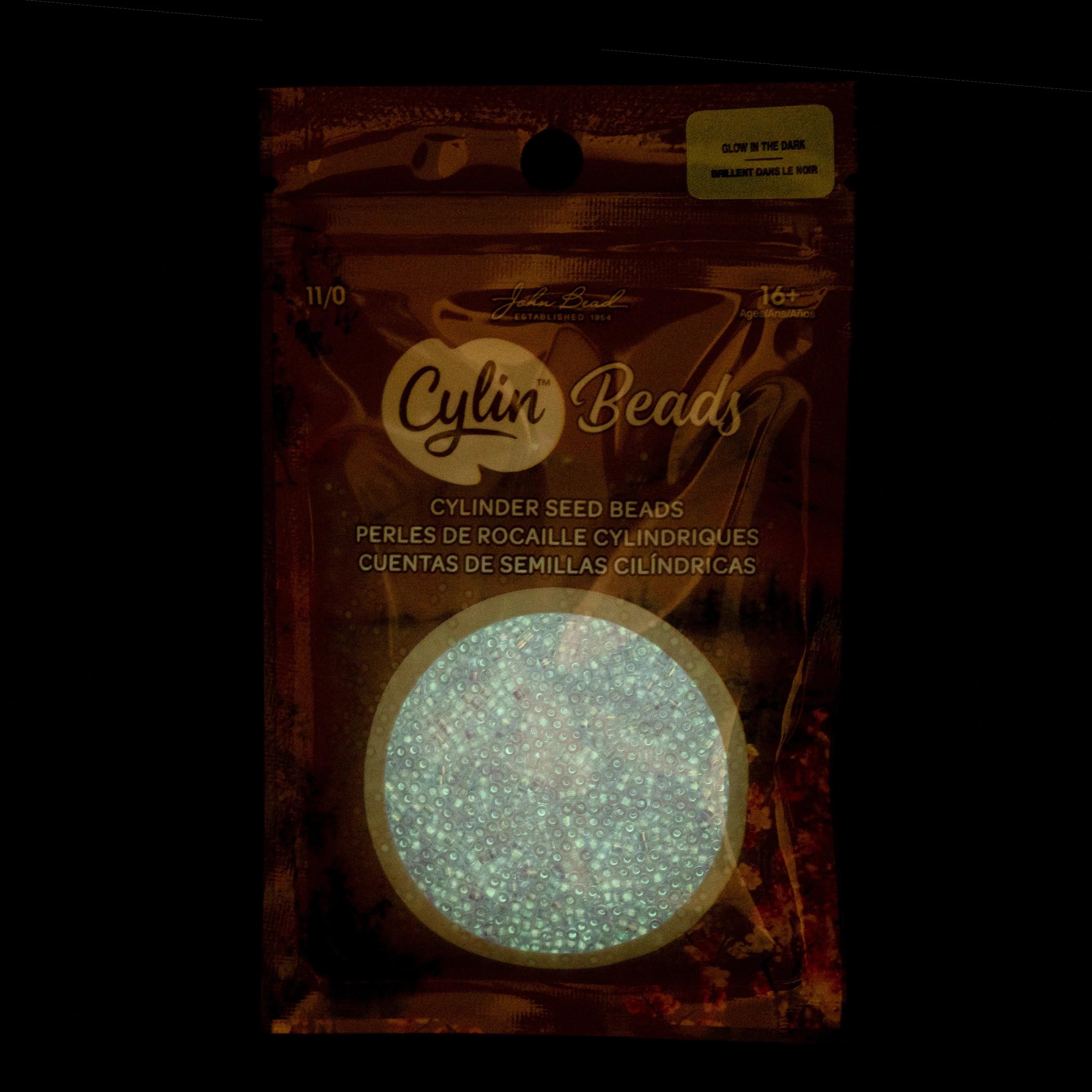 Cylin™ Beads 11/0, CY11-1121 Glow in Dark AB Purple, 25g - Image 2