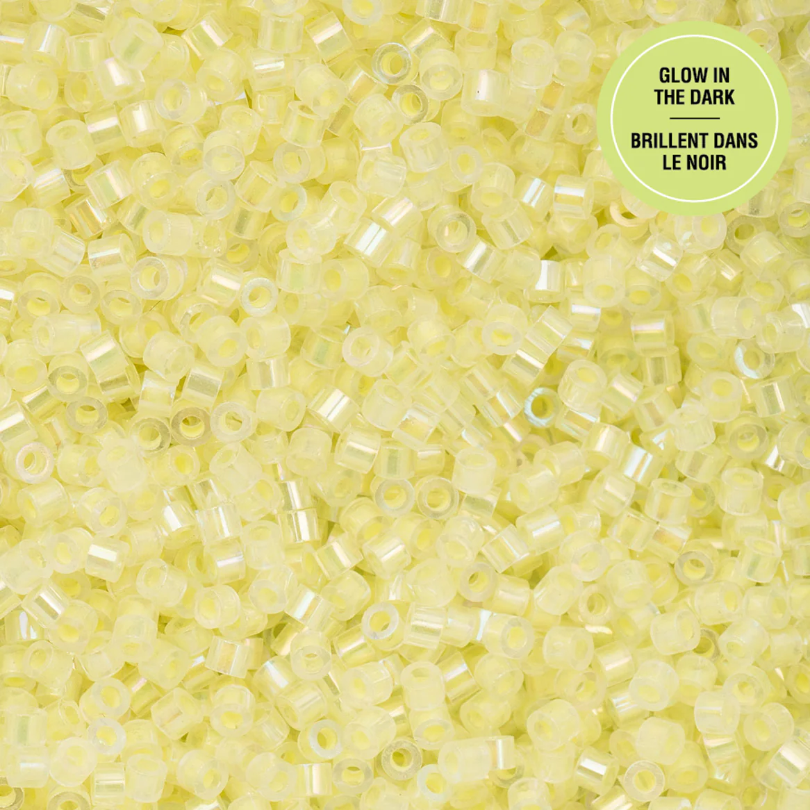 Cylin™ Beads 11/0, CY11-1122 Glow in Dark AB Yellow, 25g