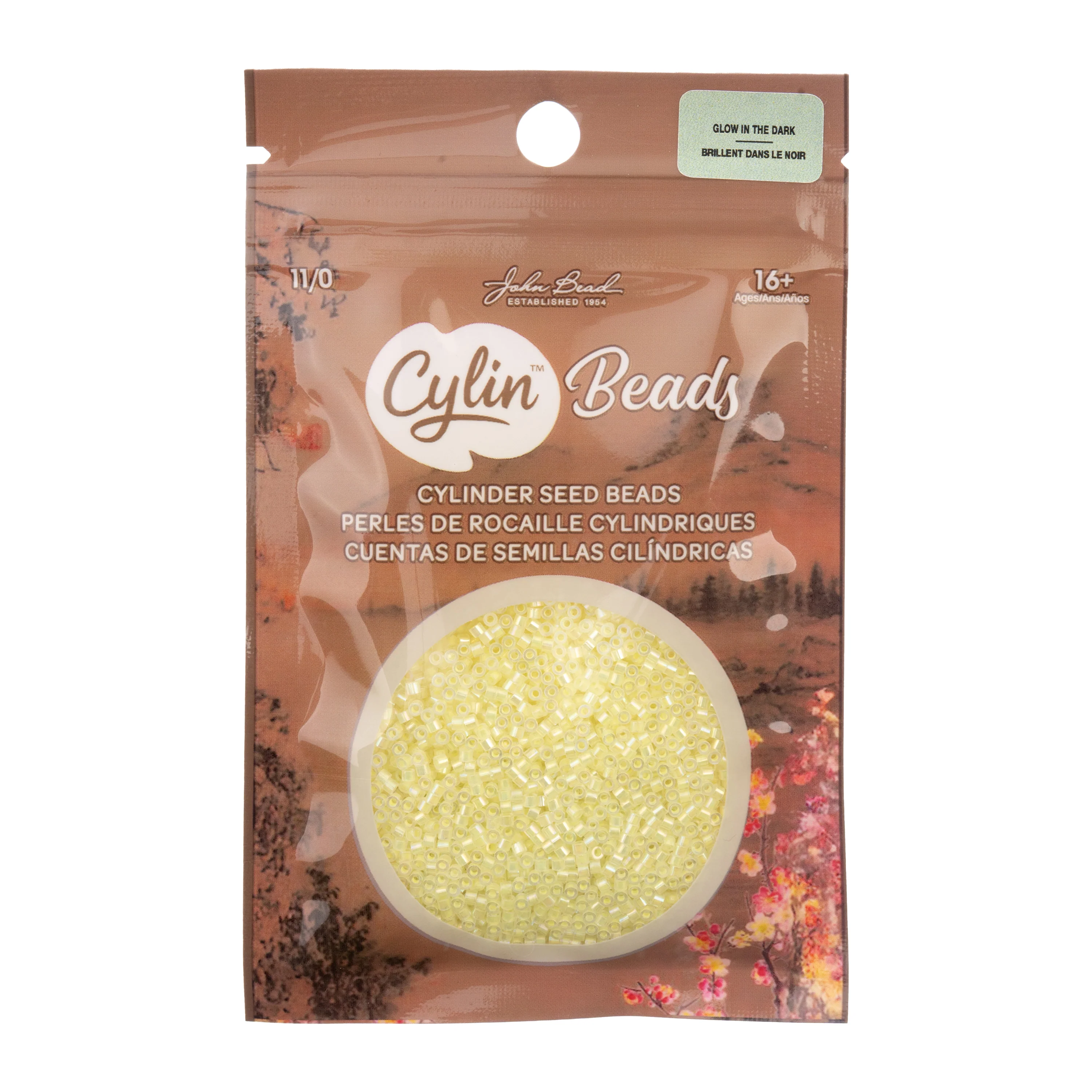 Cylin™ Beads 11/0, CY11-1122 Glow in Dark AB Yellow, 25g - Image 3